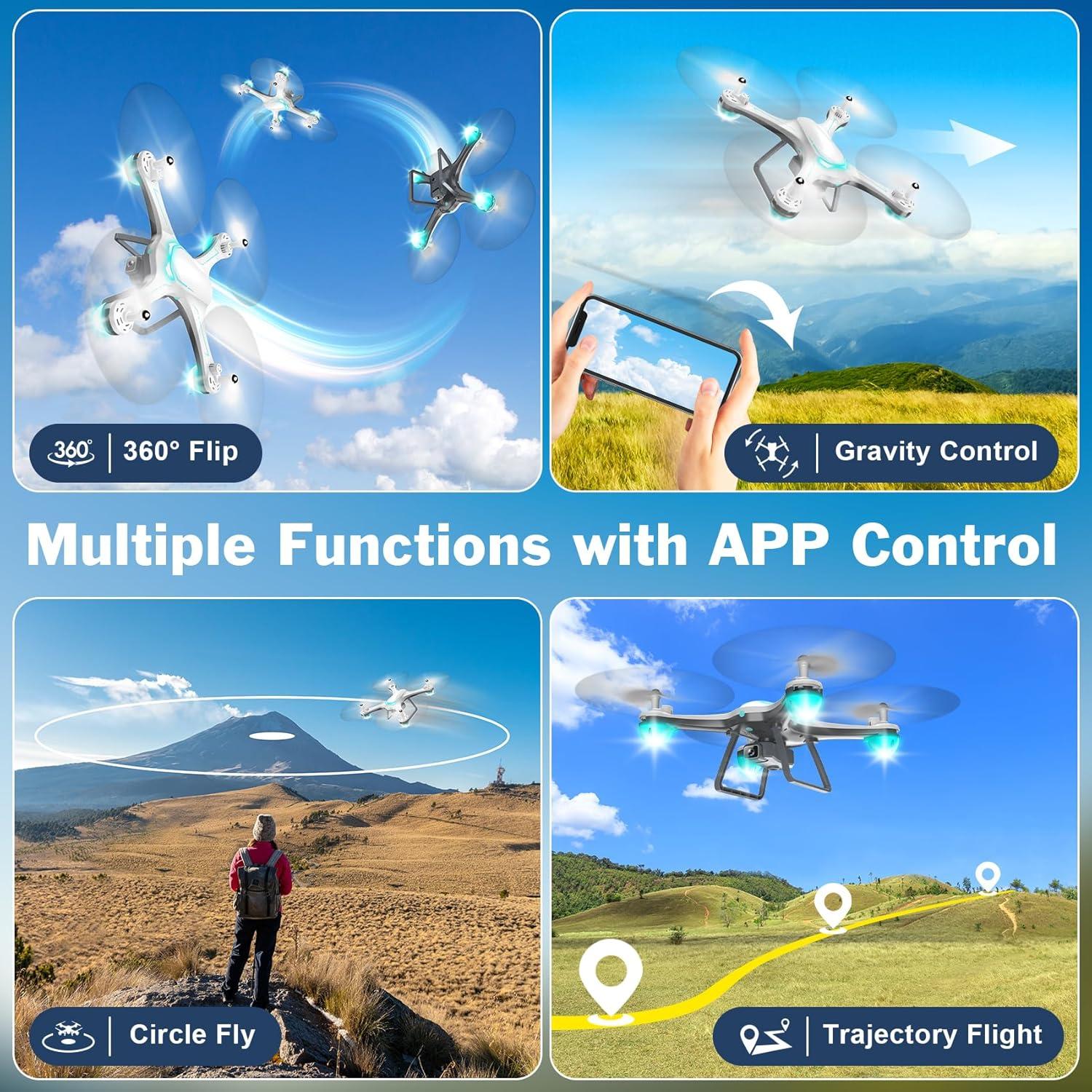 Drone Hiturbo JY013 con cámara HD 1080P y 2 baterías