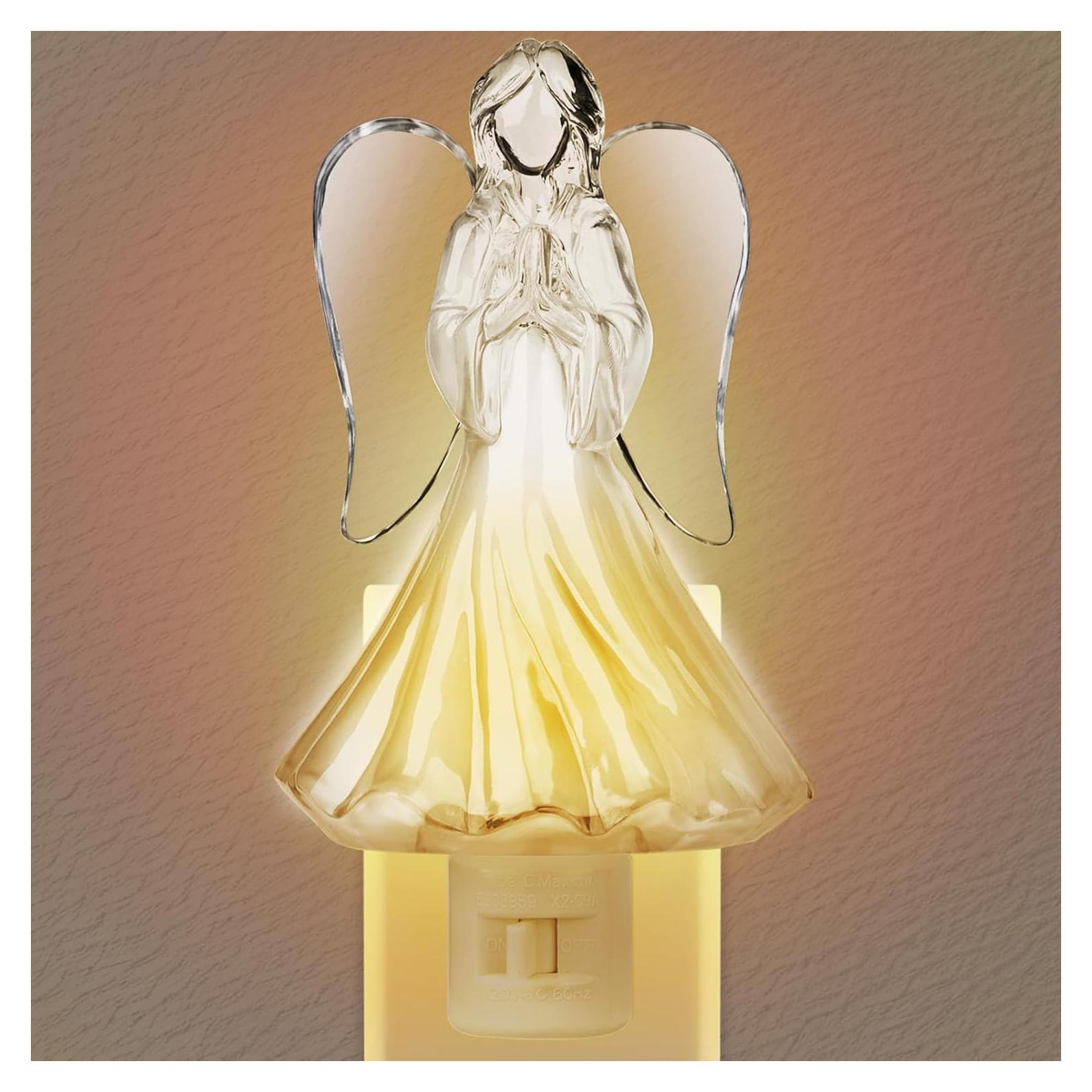 Luz Nocturna de Ángel Orante 5W Enchufar Pared Decorativa