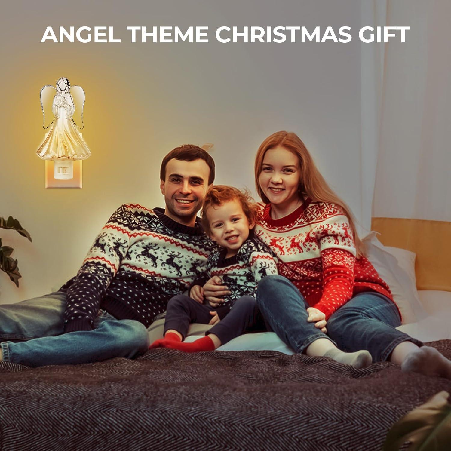 Luz Nocturna de Ángel Orante 5W Enchufar Pared Decorativa