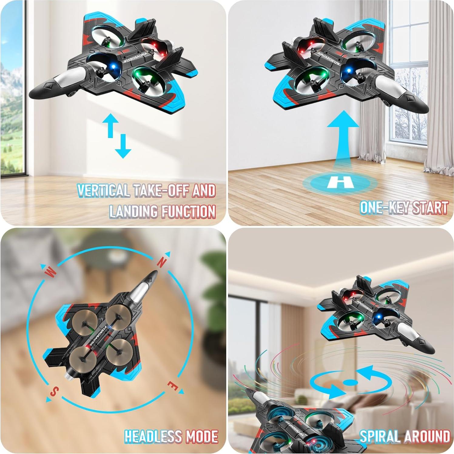 Avión de Control Remoto IOEDHW V32 Foam 4CH 2.4GHz LED