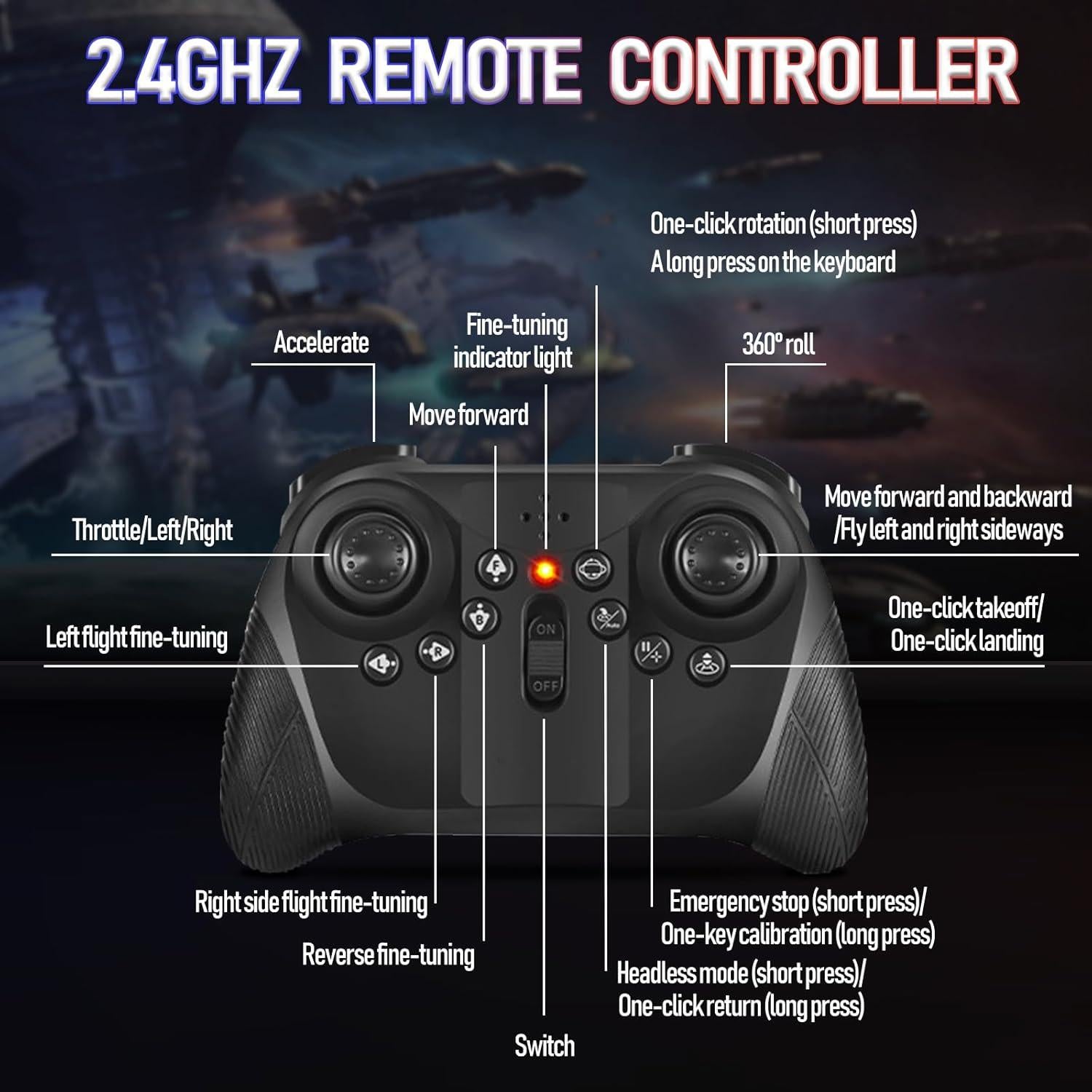 Avión de Control Remoto IOEDHW V32 Foam 4CH 2.4GHz LED
