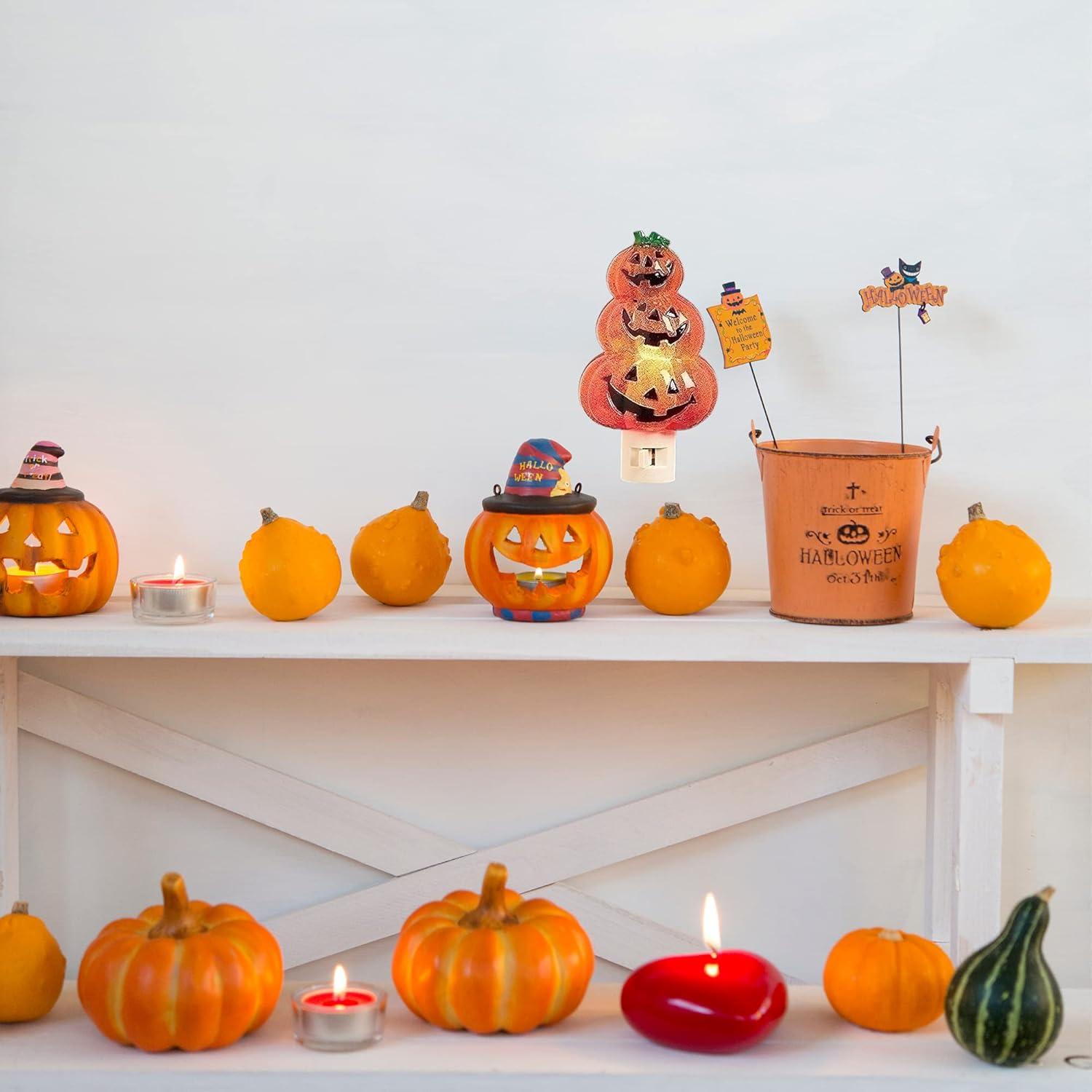 Luz Nocturna Jack-O-Lantern Roman 15.24 cm Enchufe Giratorio