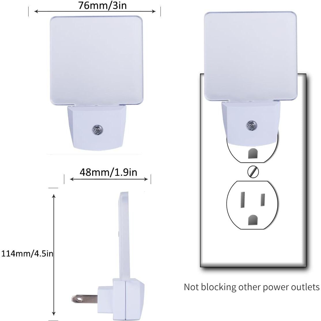 Luz Nocturna LED Azul Enchufable WONG CUBE 0.5W - Paquete de 4