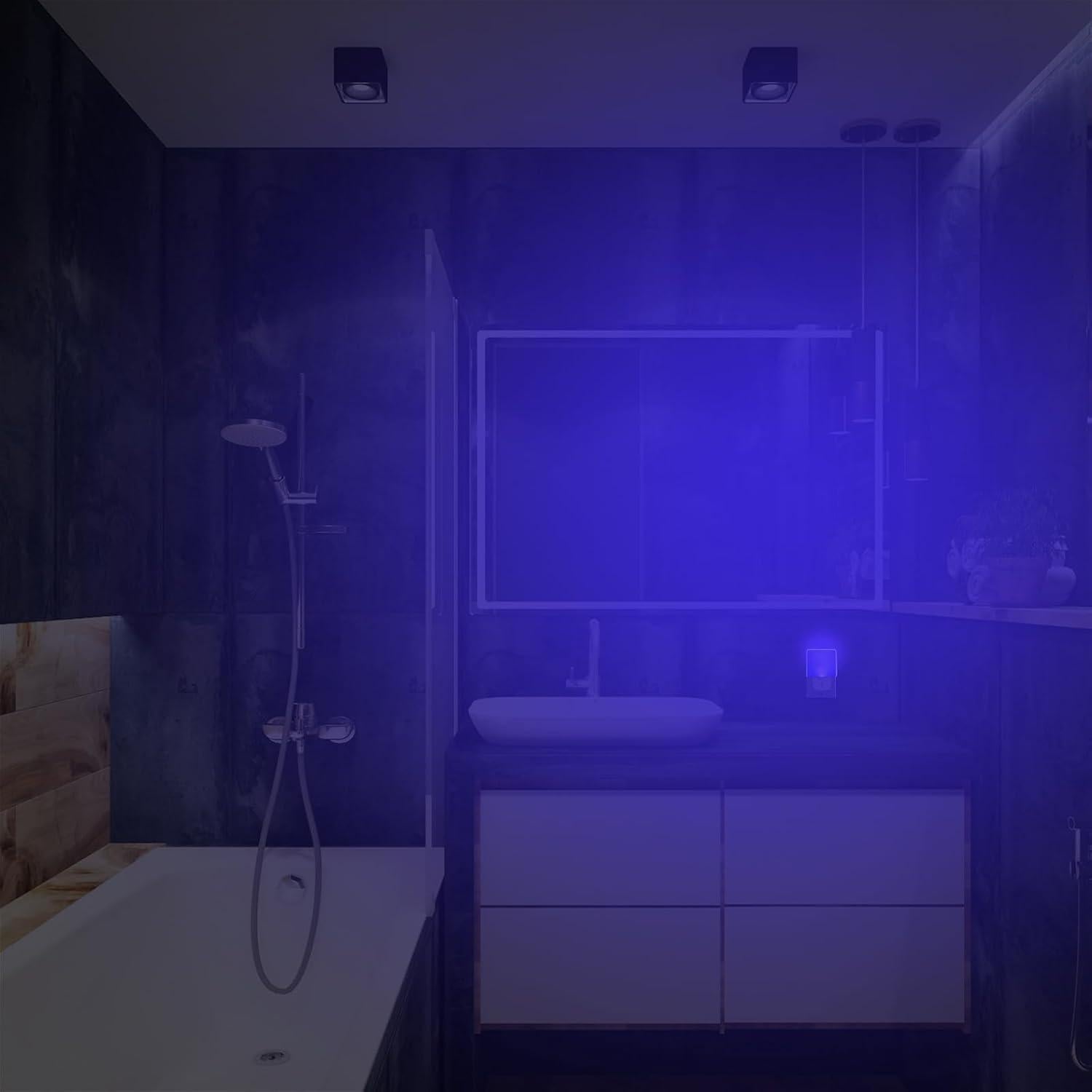 Luz Nocturna LED Azul Enchufable WONG CUBE 0.5W - Paquete de 4