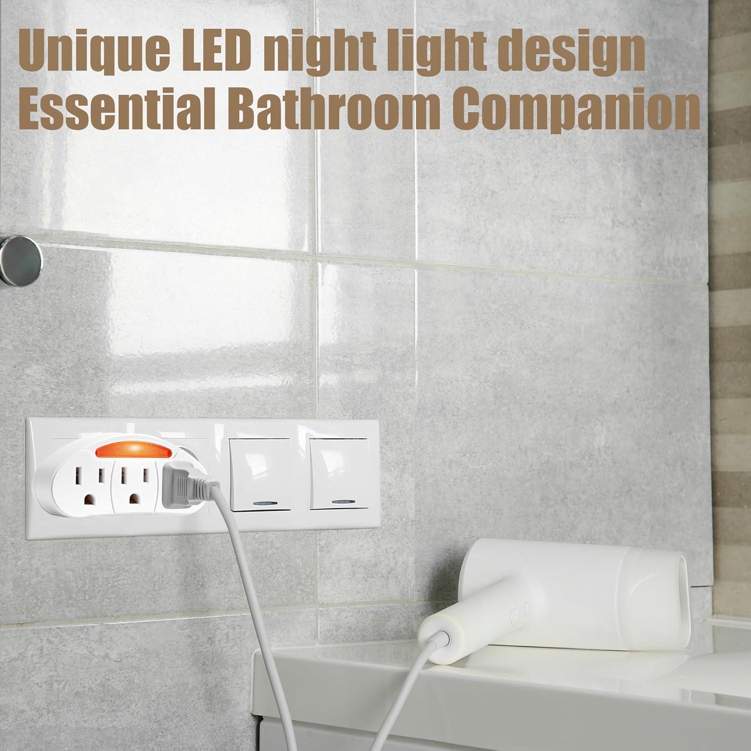 Adaptador múltiple Togconn 3 salidas con luz nocturna ETL