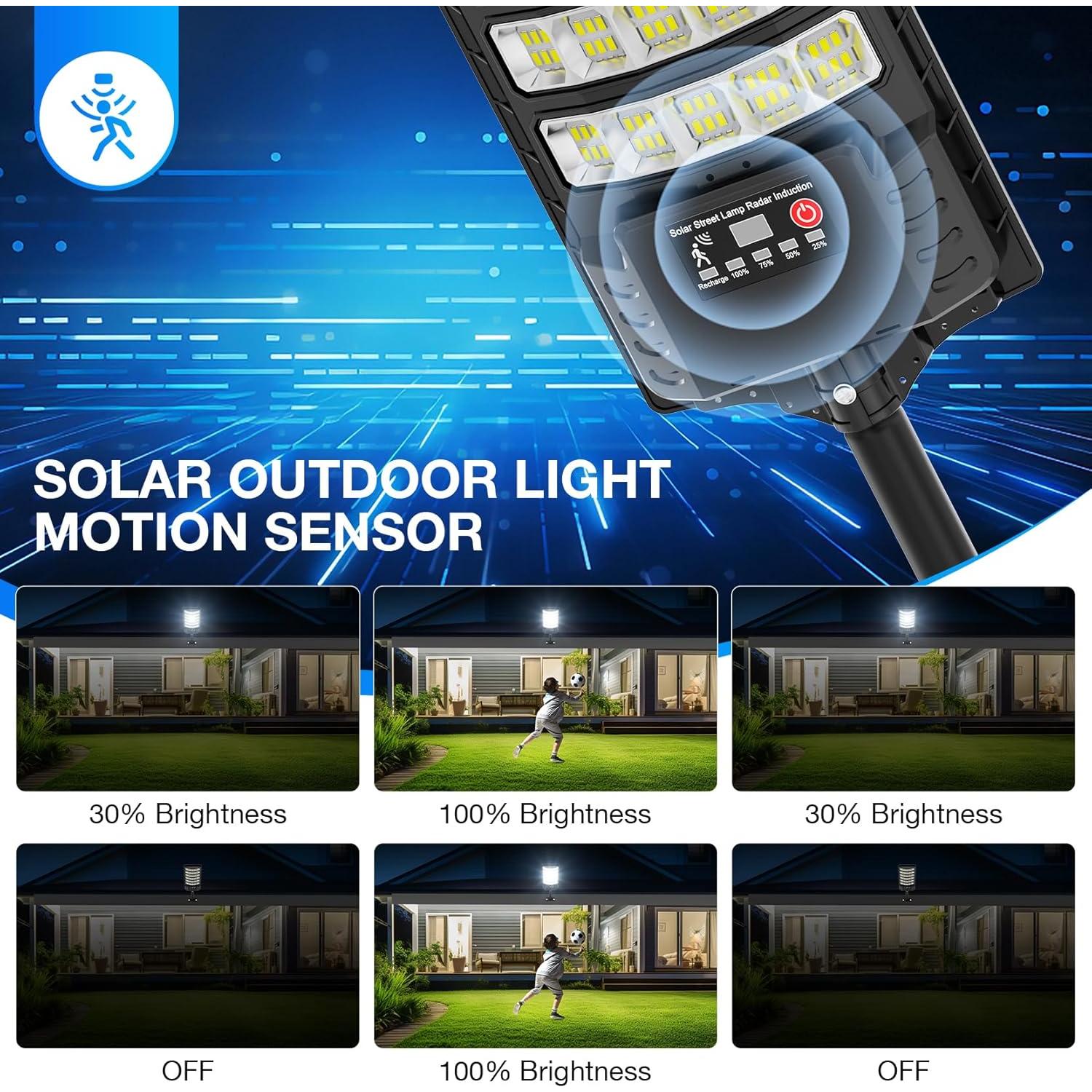 Luces Solares de Calle Heisolcool 50000LM con Sensor y Control Remoto