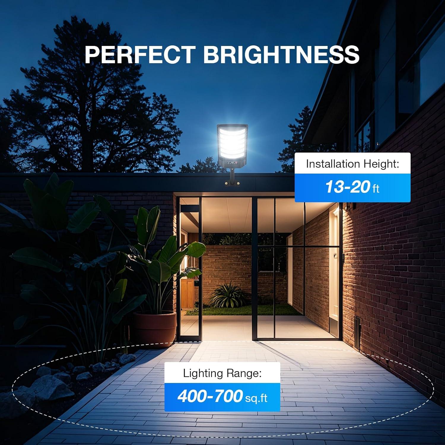 Luces Solares de Calle Heisolcool 50000LM con Sensor y Control Remoto