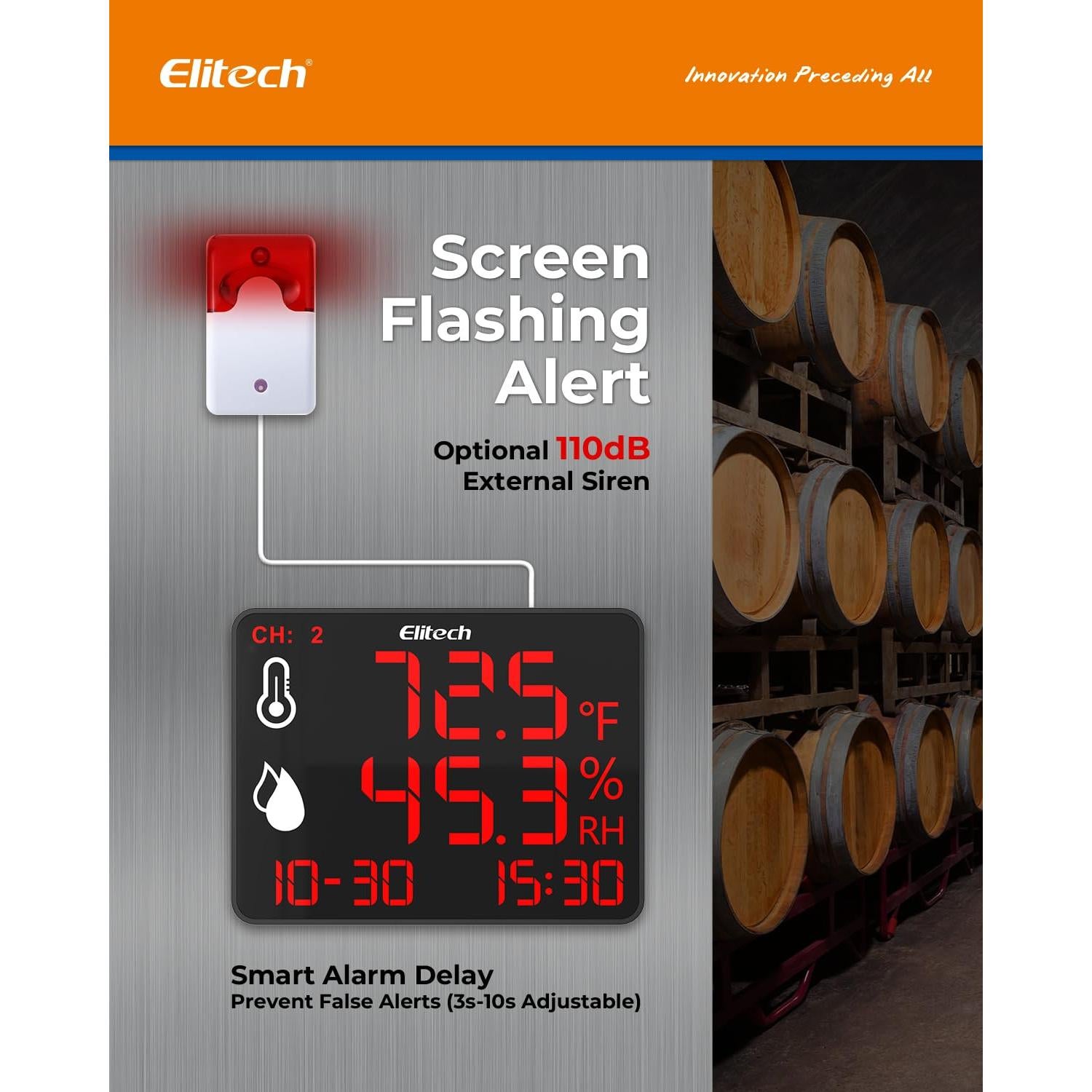 Registrador de Datos de Temperatura y Humedad Elitech DR-230-THDE