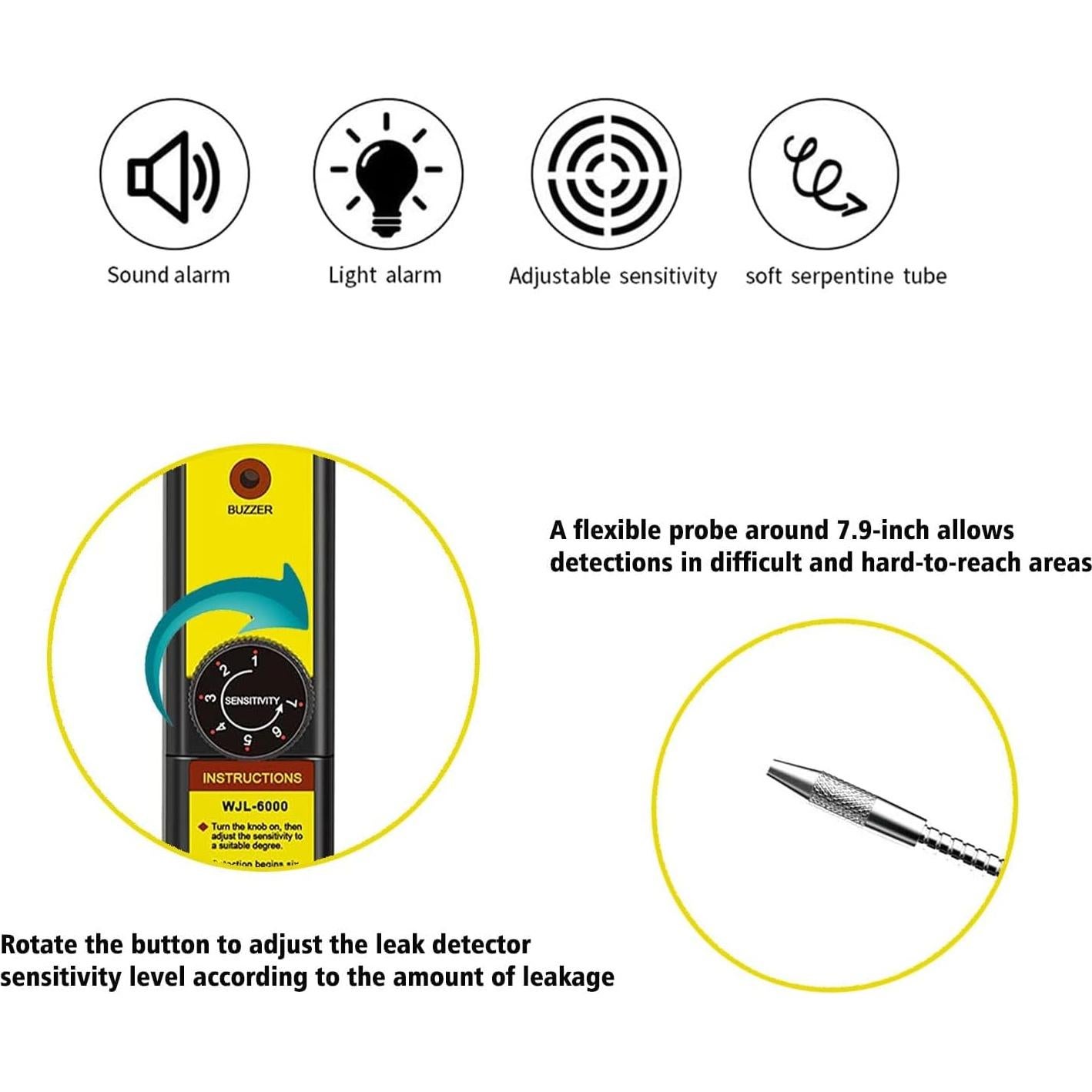 Detector de Fugas de Refrigerante Wale&Morn WJL-6000