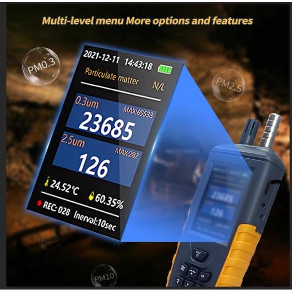 Monitor de Calidad del Aire AOPUTTRIVER T7-TC8100 PM0.3/2.5/10um