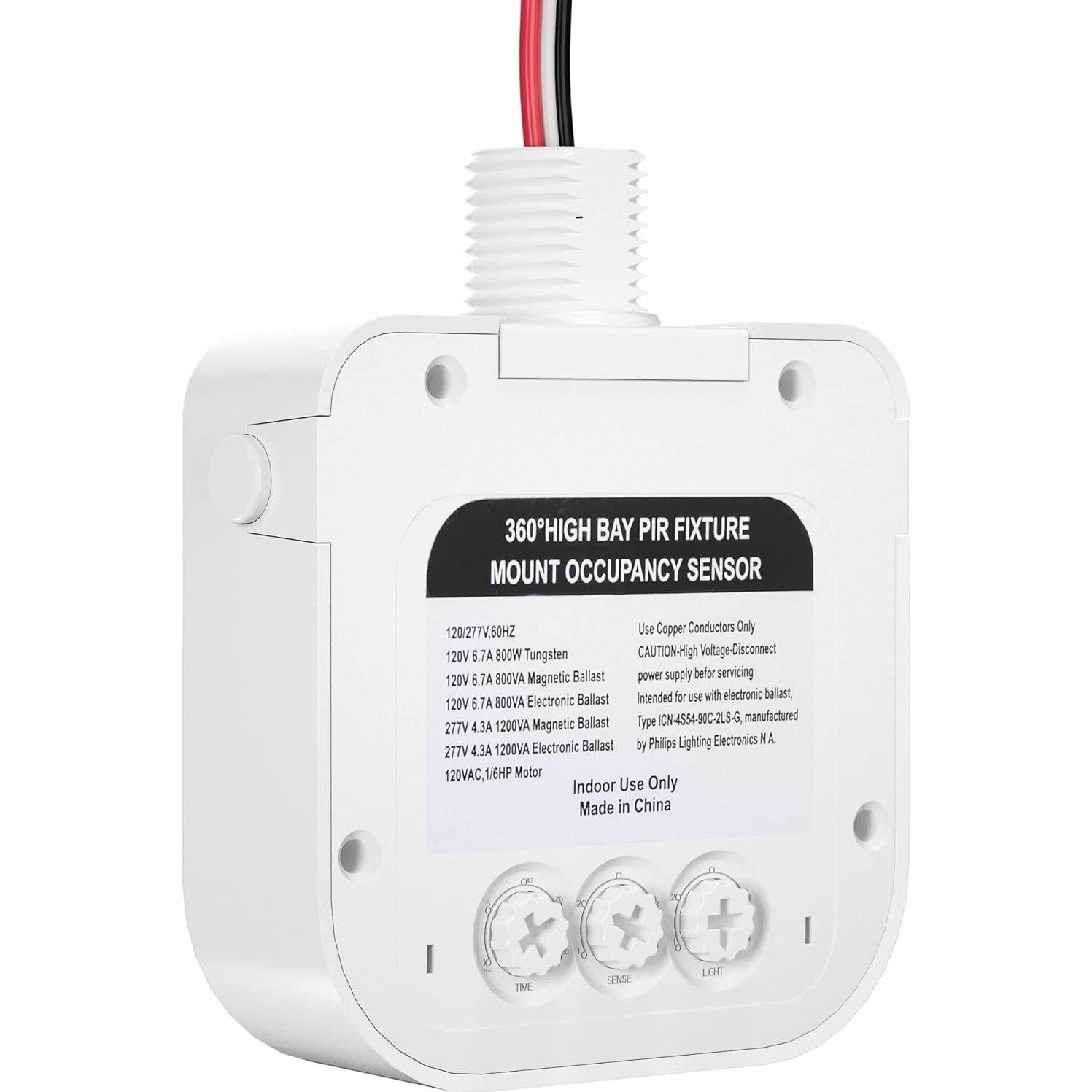 Sensor de Movimiento de Techo EverElectrix 360° Infrarrojo PIR