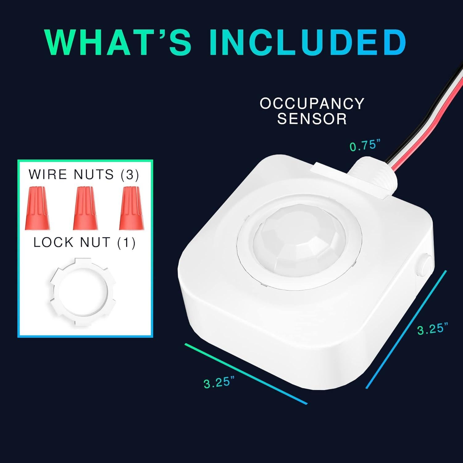 Sensor de Movimiento de Techo EverElectrix 360° Infrarrojo PIR