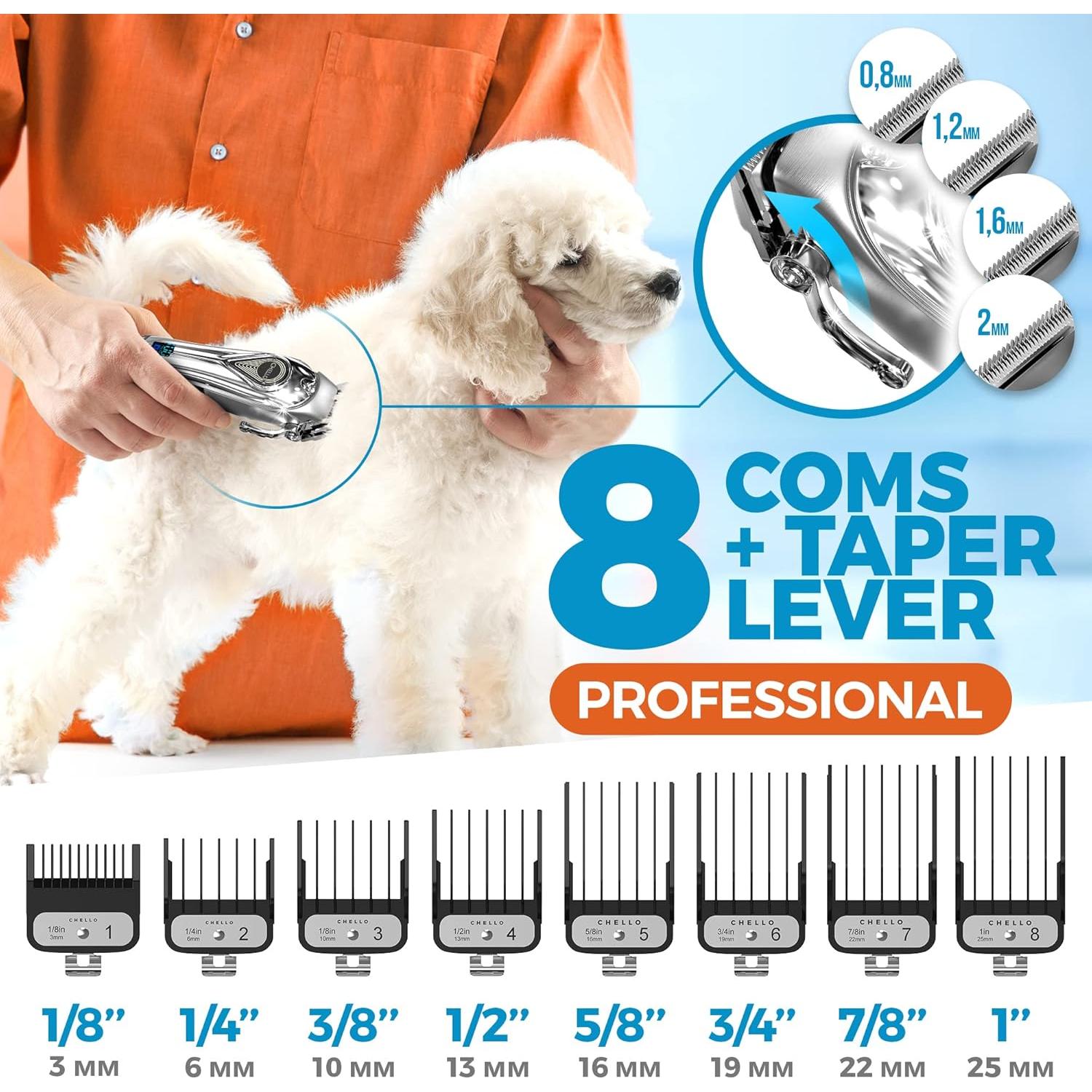 Cortadora de Pelo para Perros Chello Inalámbrica 5h Batería