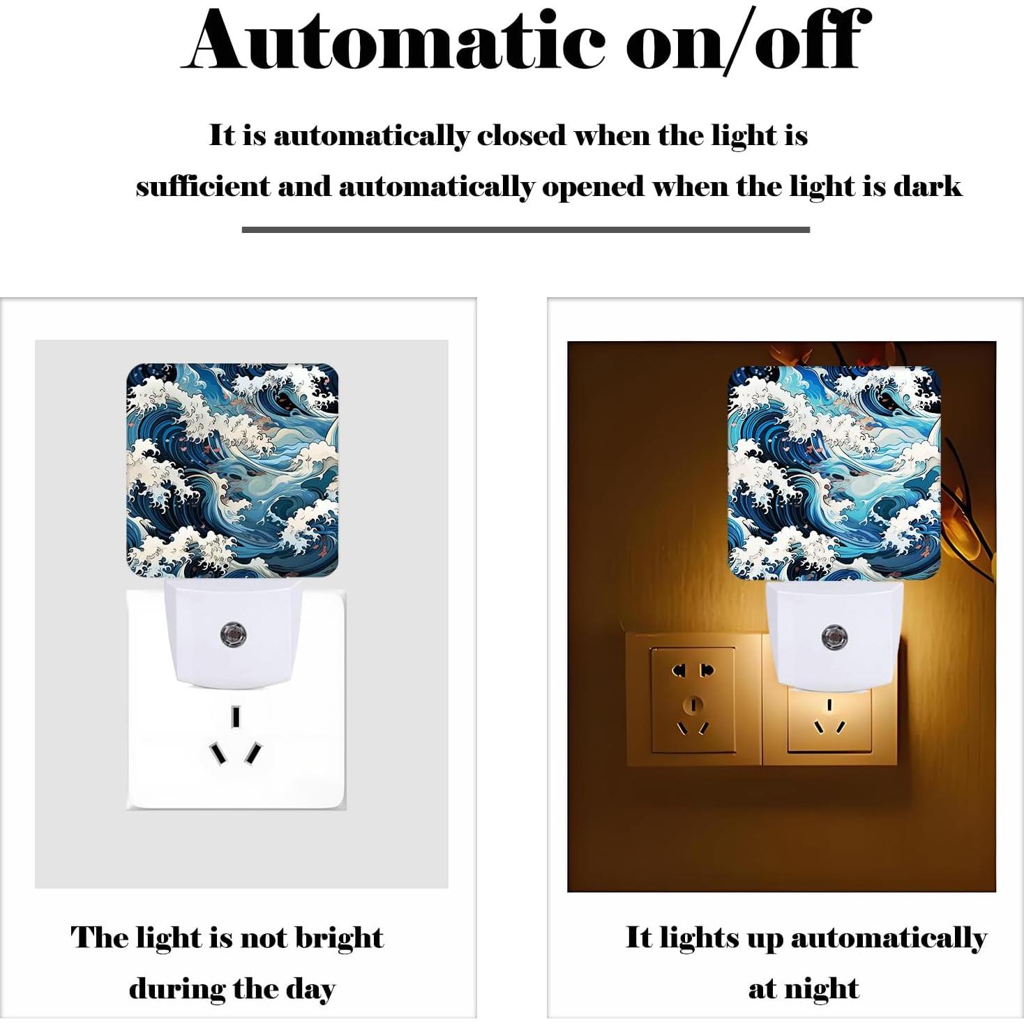 Luz Nocturna Enchufable FSHVQKD Movimiento de Olas 0.5W