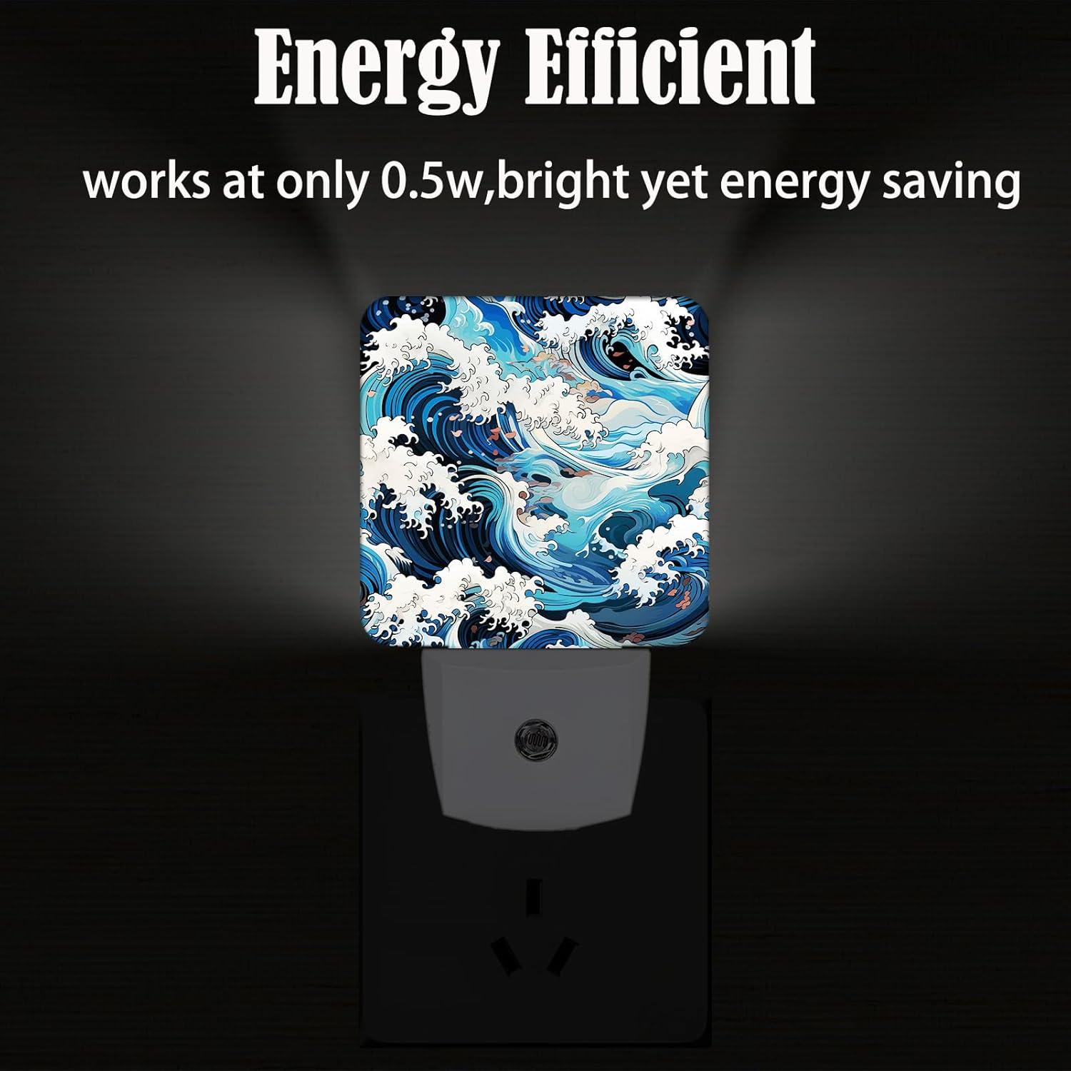 Luz Nocturna Enchufable FSHVQKD Movimiento de Olas 0.5W