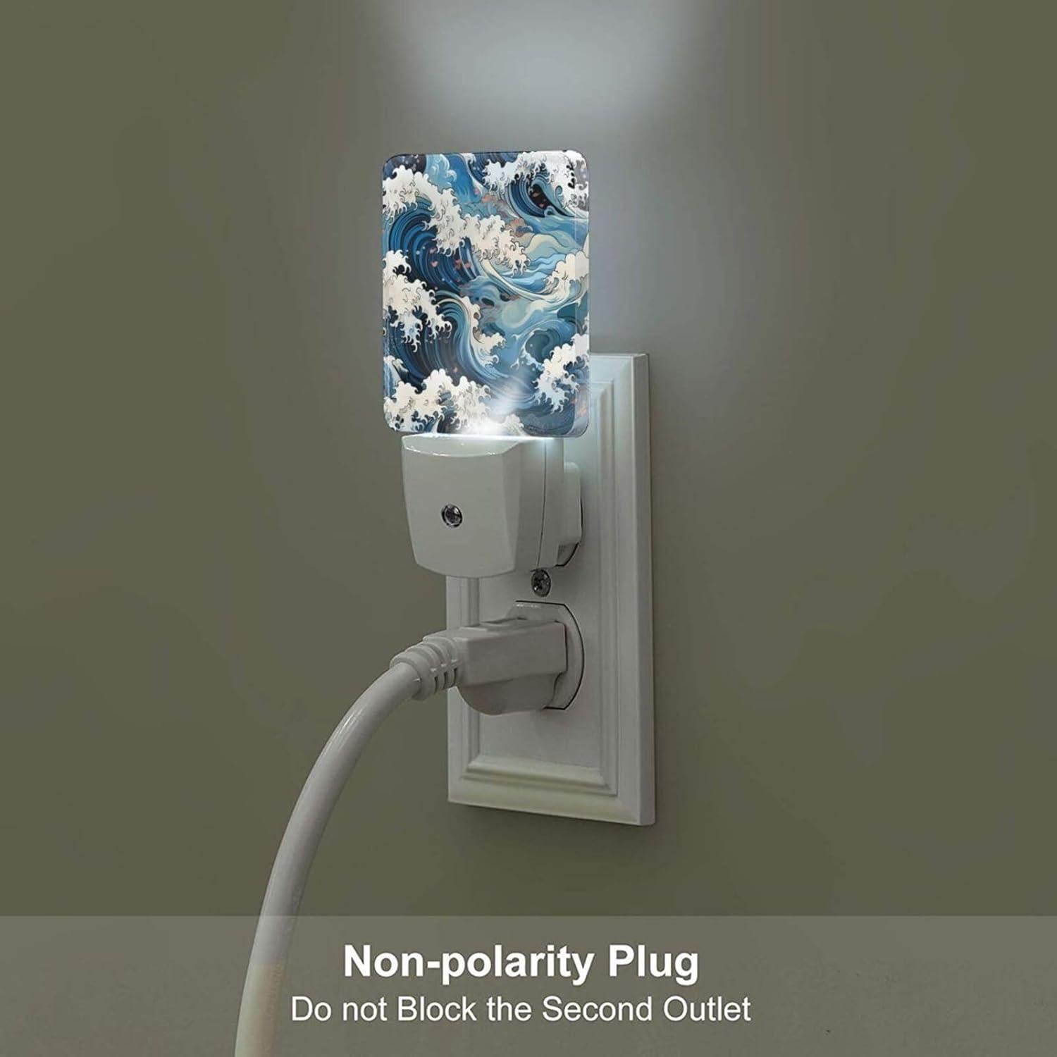 Luz Nocturna Enchufable FSHVQKD Movimiento de Olas 0.5W