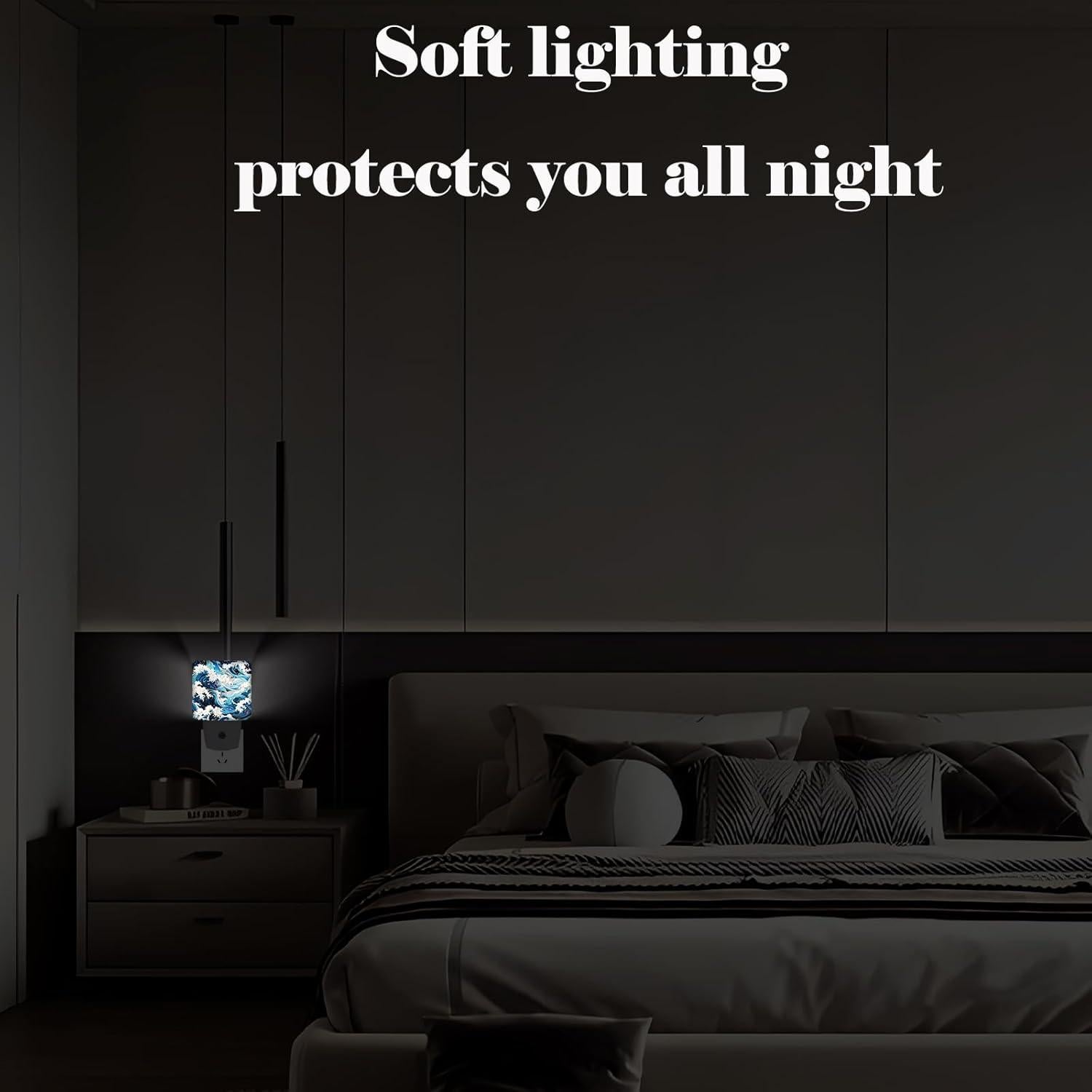 Luz Nocturna Enchufable FSHVQKD Movimiento de Olas 0.5W