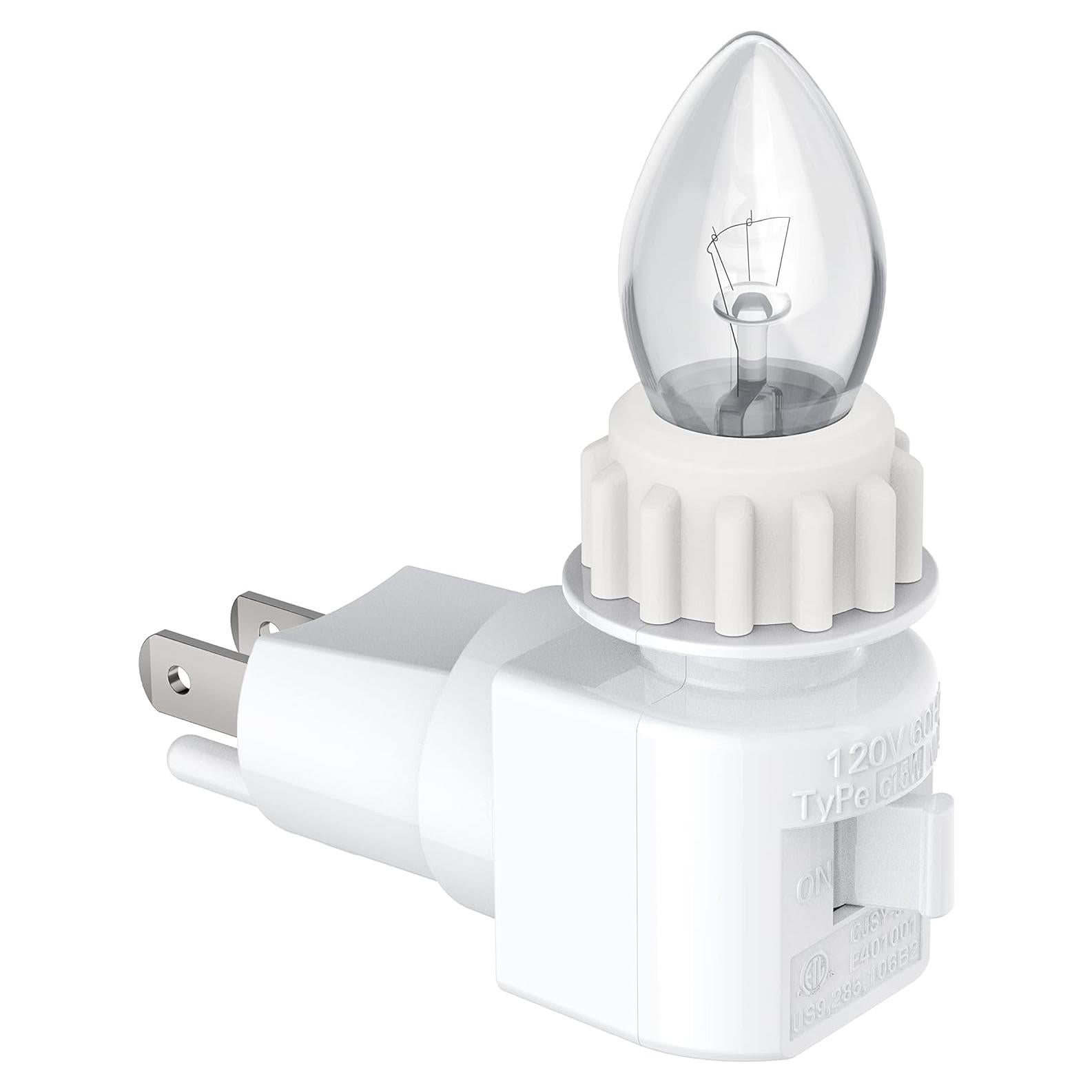 Luz Nocturna Enchufable Vartelen 360° Impermeable Blanco