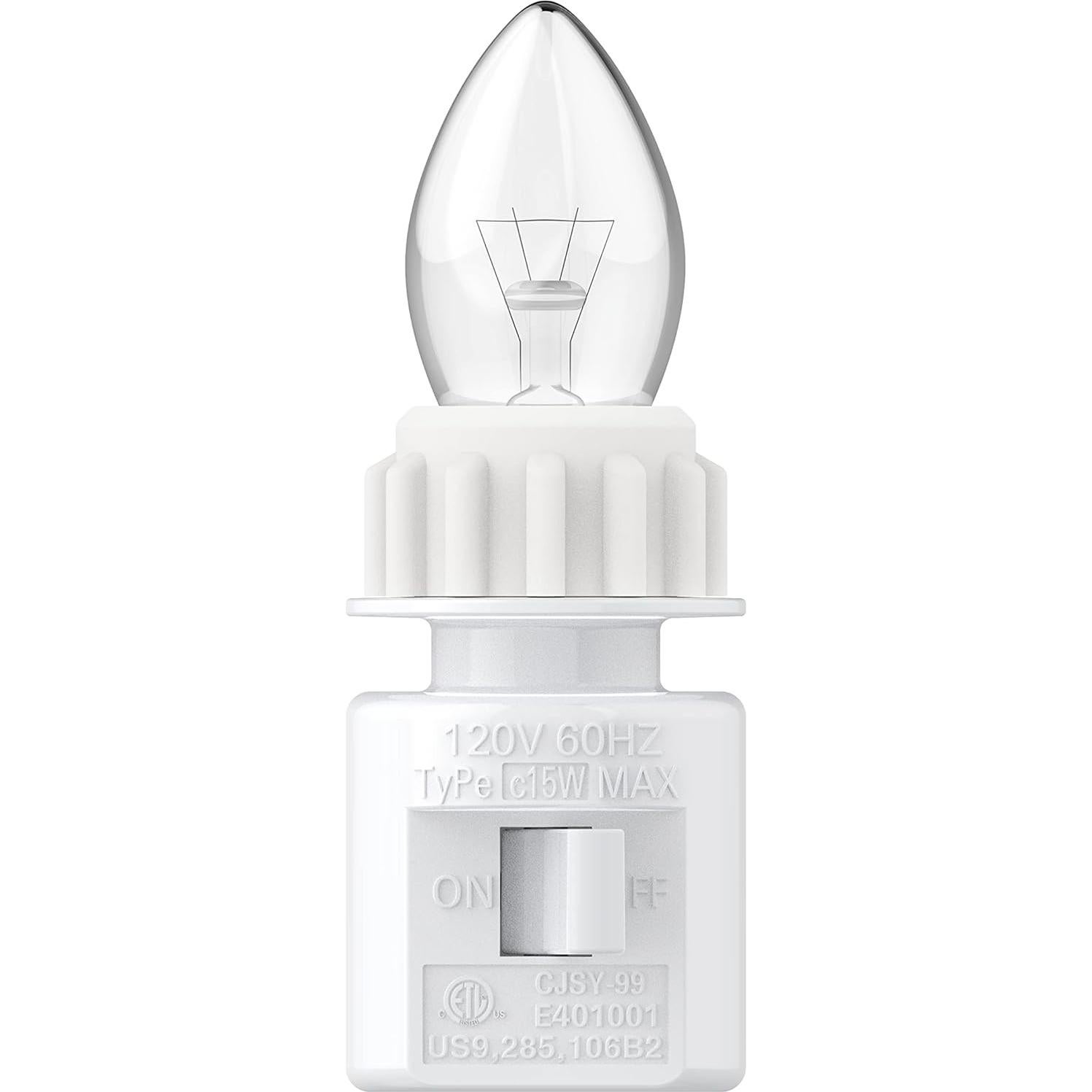 Luz Nocturna Enchufable Vartelen 360° Impermeable Blanco