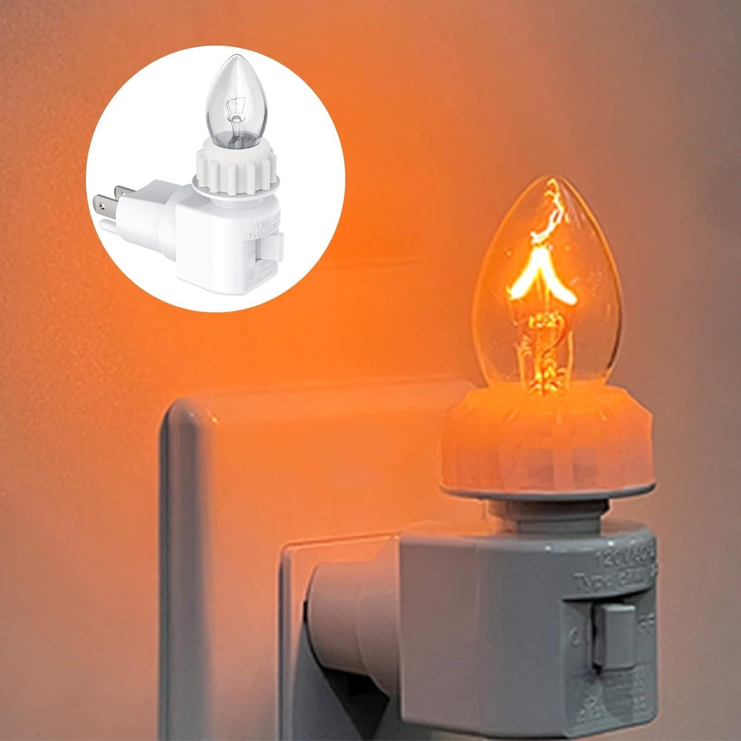 Luz Nocturna Enchufable Vartelen 360° Impermeable Blanco