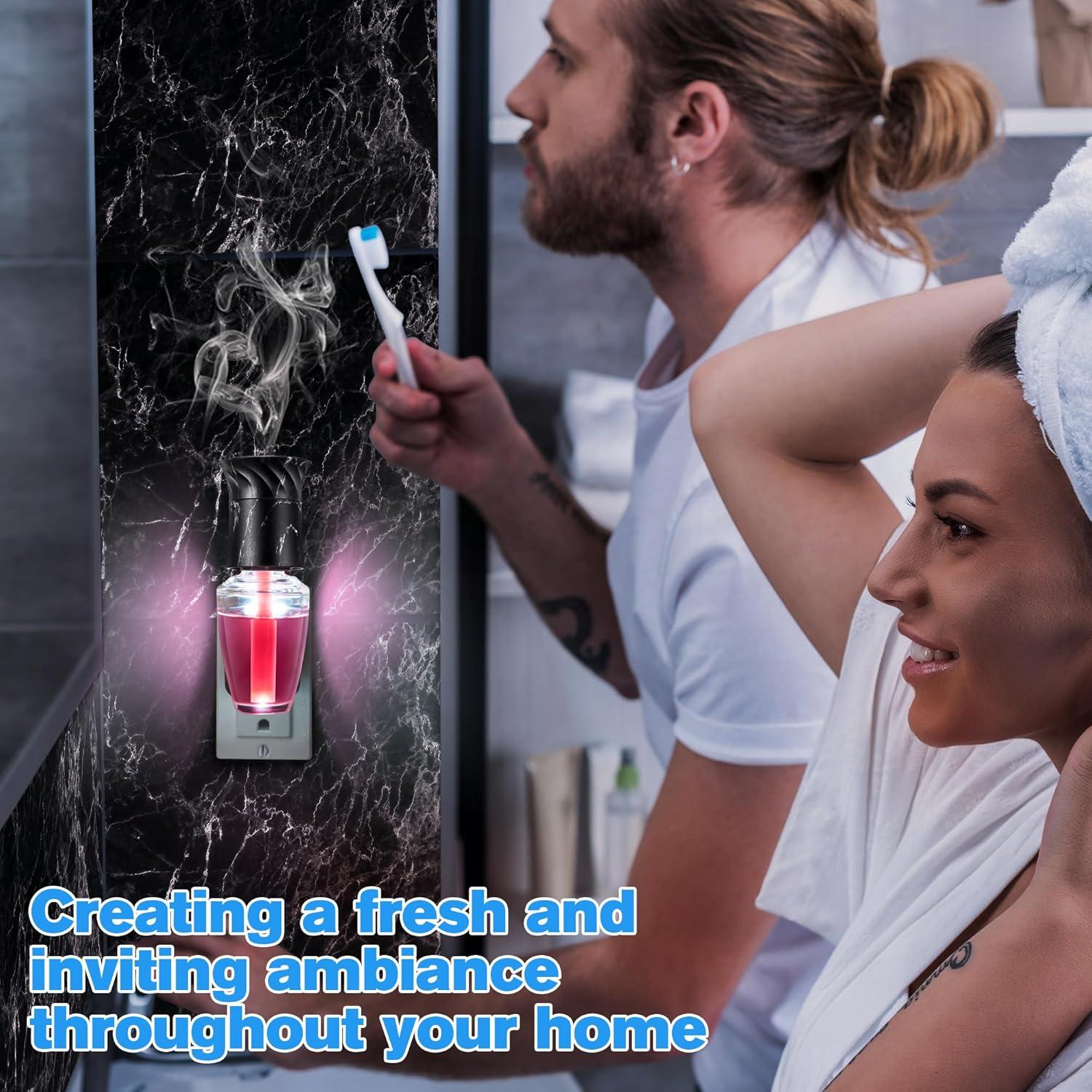 Enchufe de Fragancia con Luz Nocturna Hohean 2 Pcs Negro