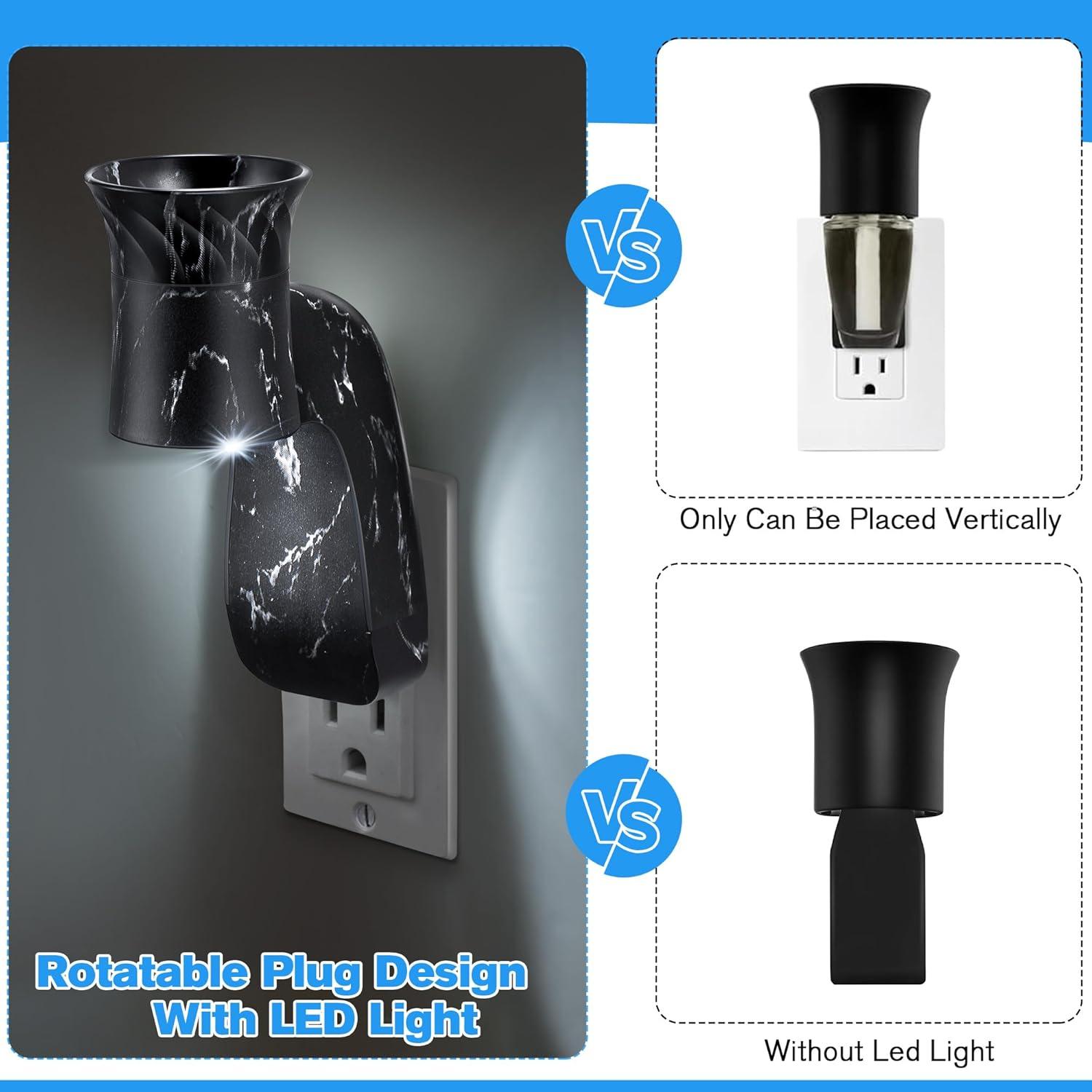 Enchufe de Fragancia con Luz Nocturna Hohean 2 Pcs Negro