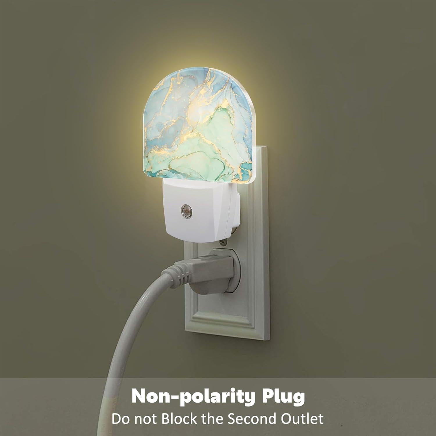 Luz Nocturna LED Sndheke de Mármol Azul Teal 0.5W