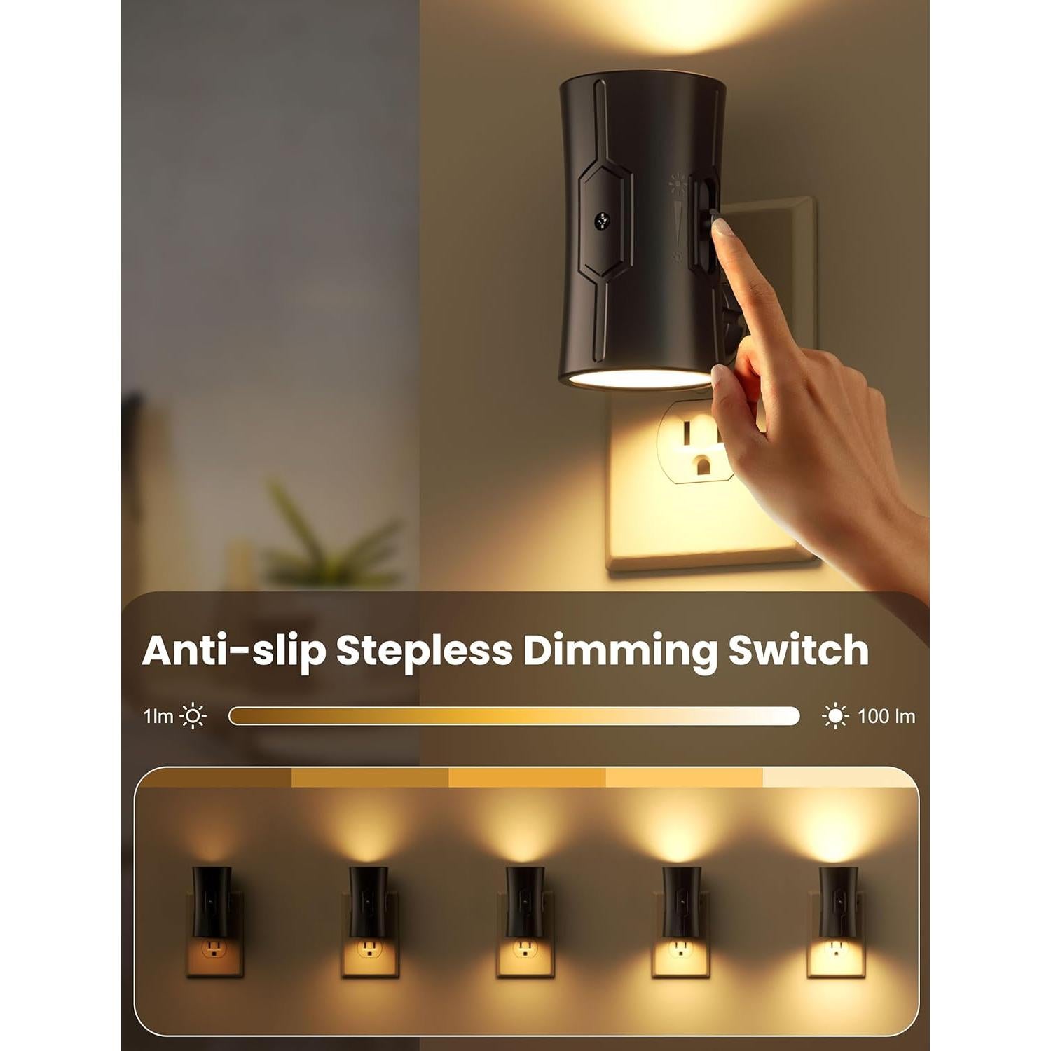 Luces Nocturnas LED Sujeet con Sensor Crepúsculo 3000K - Paquete de 2