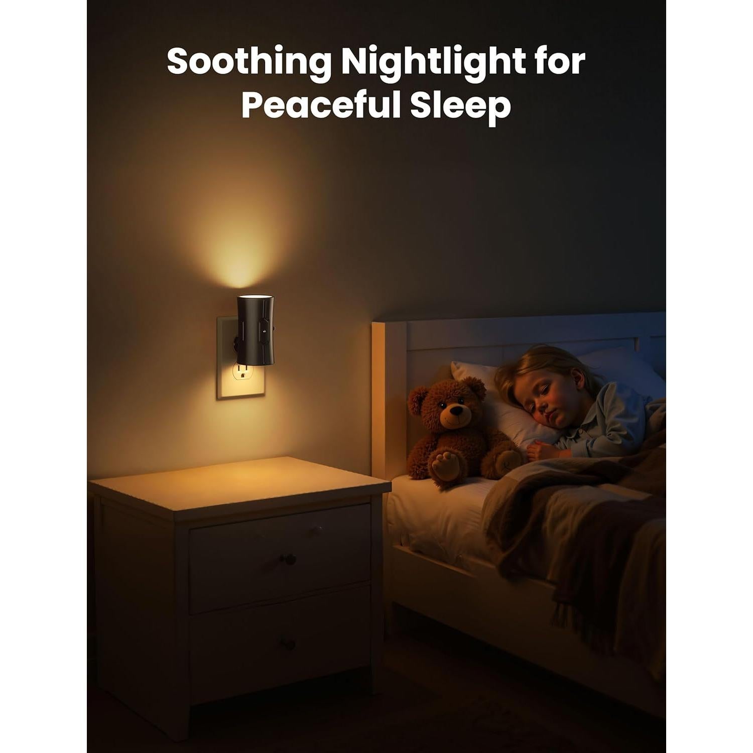 Luces Nocturnas LED Sujeet con Sensor Crepúsculo 3000K - Paquete de 2