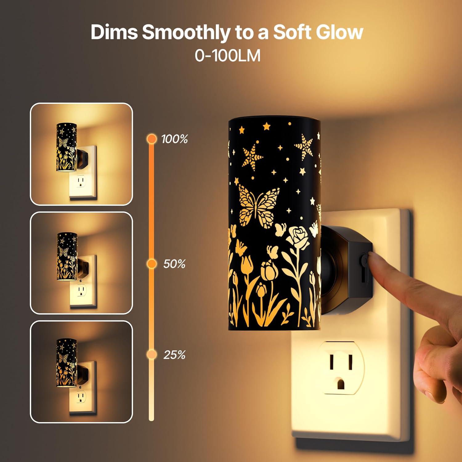 Luces Nocturnas LED Enchufables DALUXshop 3000K Regulables 2 Pzas