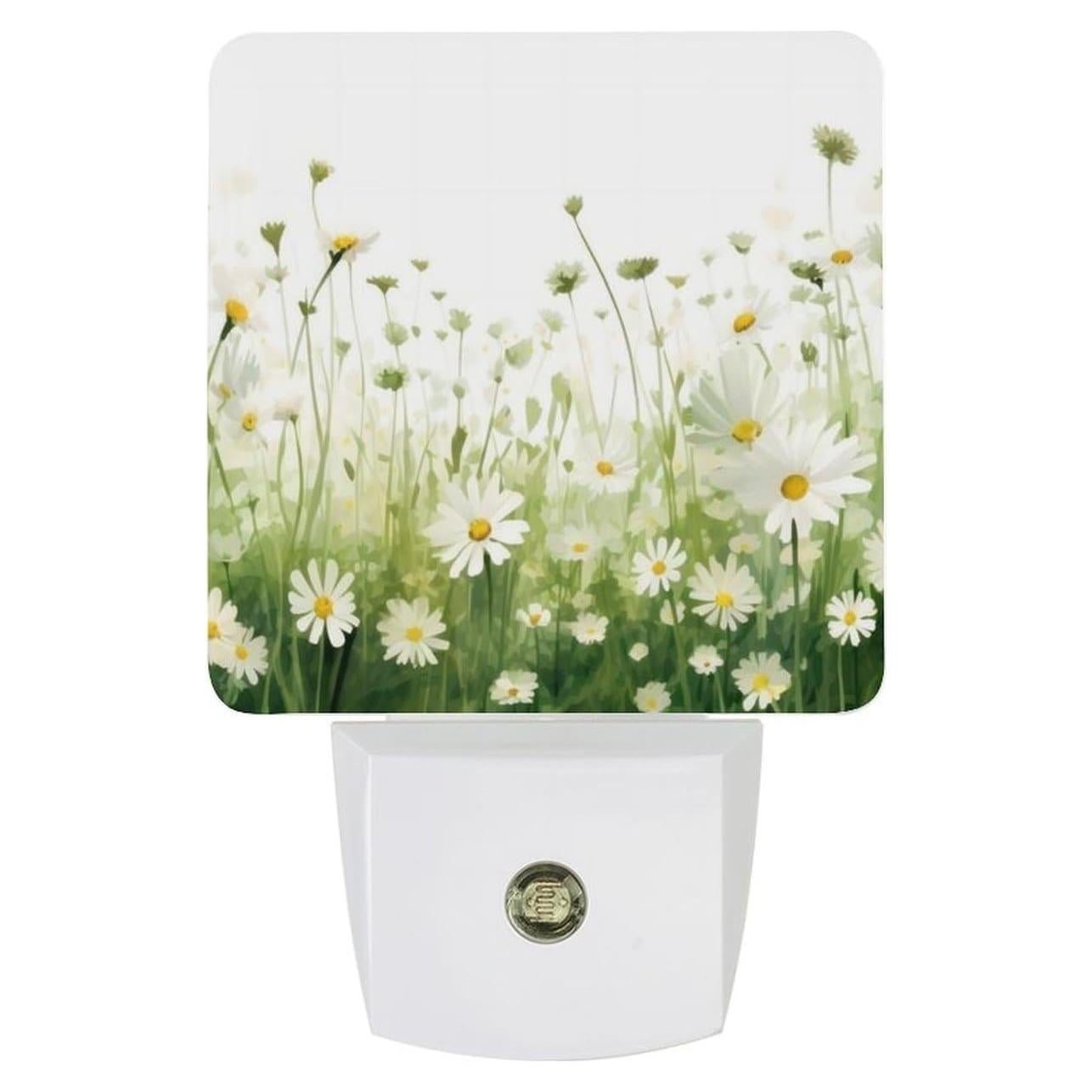 Lámpara Nocturna LED Enchufable YKJAHSD Flores con Sensor