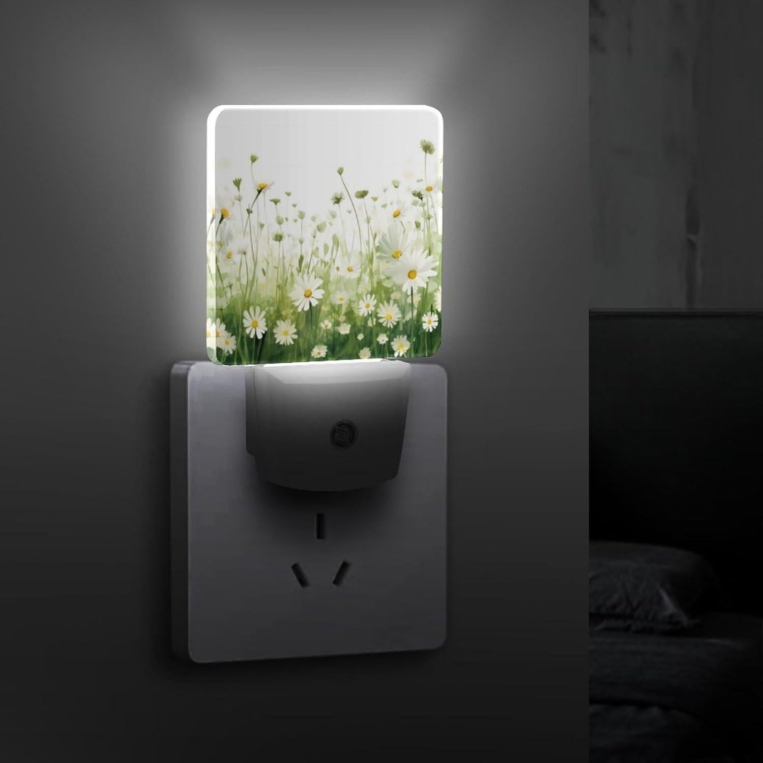 Lámpara Nocturna LED Enchufable YKJAHSD Flores con Sensor