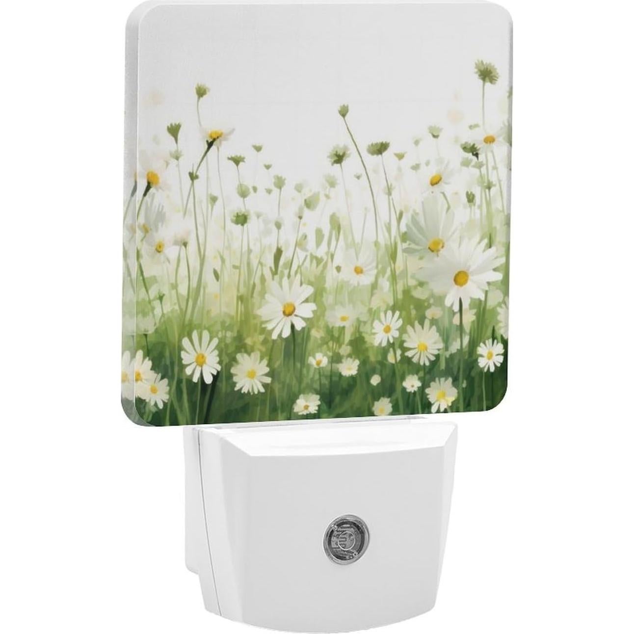 Lámpara Nocturna LED Enchufable YKJAHSD Flores con Sensor