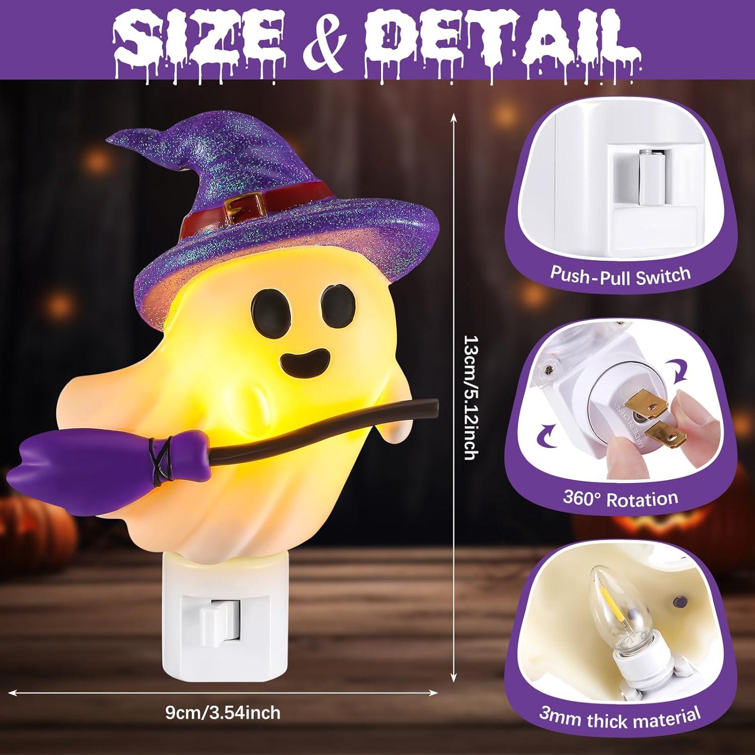 Luz Nocturna Fantasma Halloween Kittmip 13x9 cm Enchufar