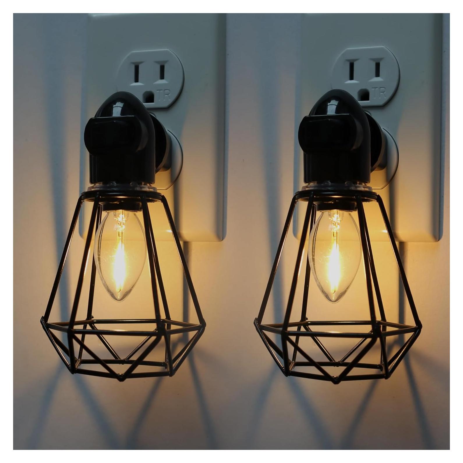 Luz Nocturna Enchufable LOIWON LED 0.5W Vintage Industrial