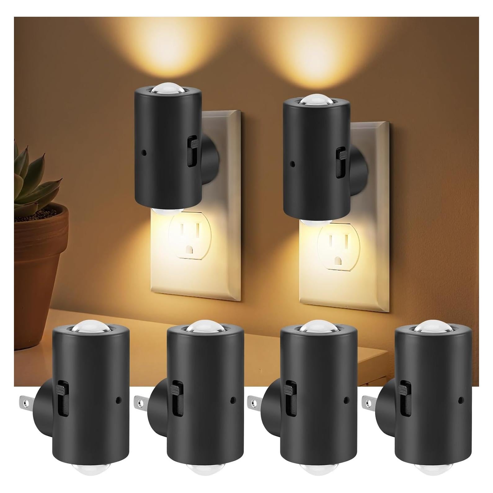 Luces Nocturnas LED Tsexes Regulables 0-200LM 3000K Paquete de 4