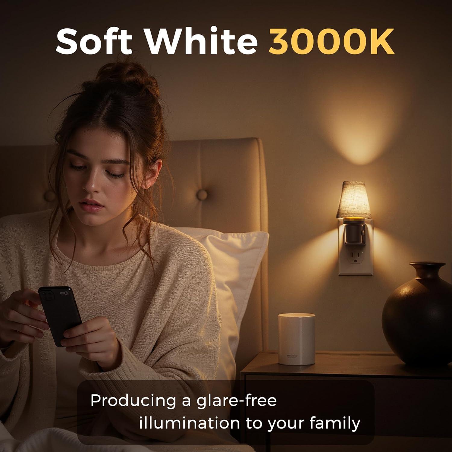 Luz Nocturna LED Regulable LOHAS con Sensor Automático 0-100LM