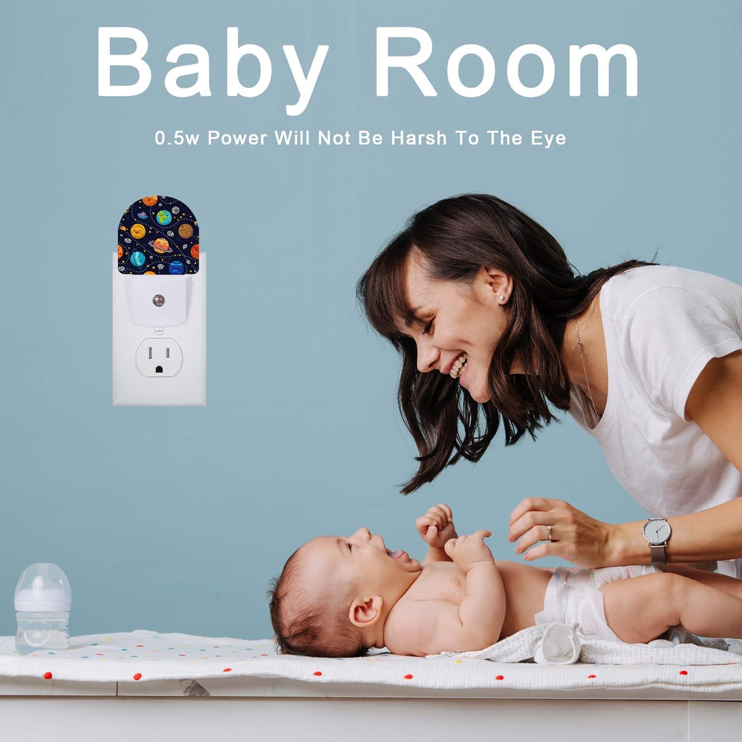 Luz Nocturna LED AOWULA Planetas Espaciales 0.5W con Sensor