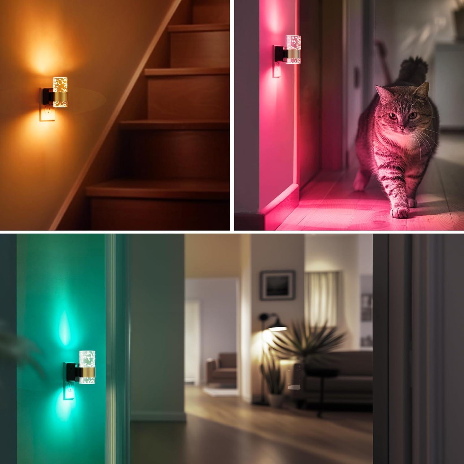 Luz Nocturna LED Regulable L LOHAS 2-Pack RGB con Control Remoto