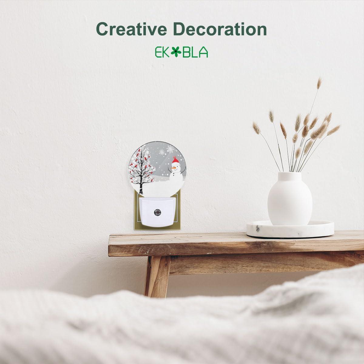 Luz Nocturna LED EKOBLA Muñeco de Nieve 0.5W con Sensor