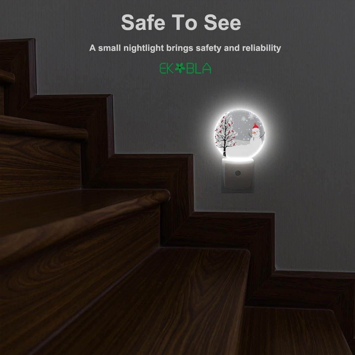 Luz Nocturna LED EKOBLA Muñeco de Nieve 0.5W con Sensor