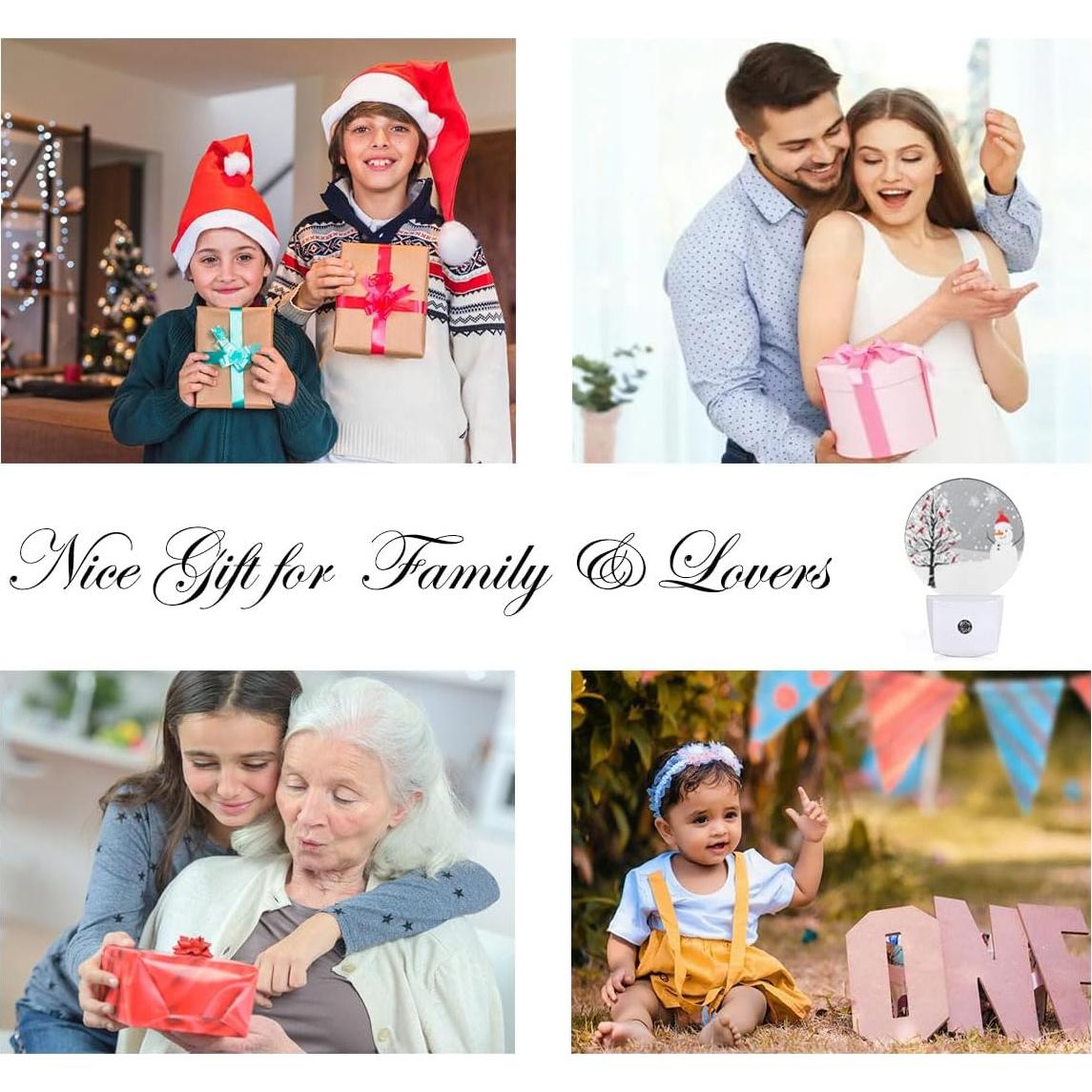 Luz Nocturna LED EKOBLA Muñeco de Nieve 0.5W con Sensor