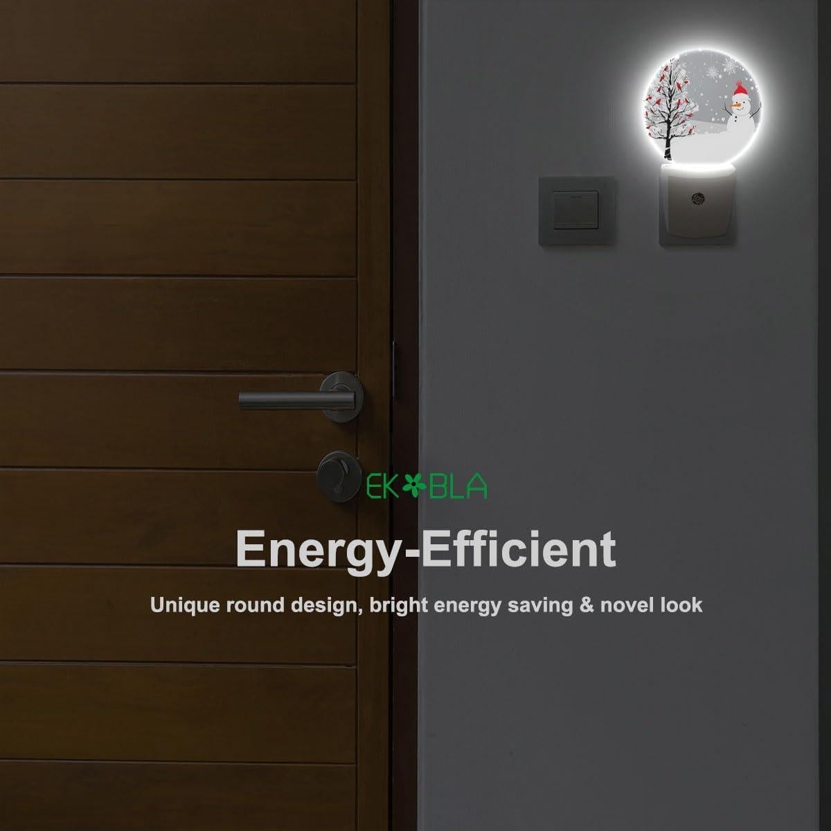 Luz Nocturna LED EKOBLA Muñeco de Nieve 0.5W con Sensor