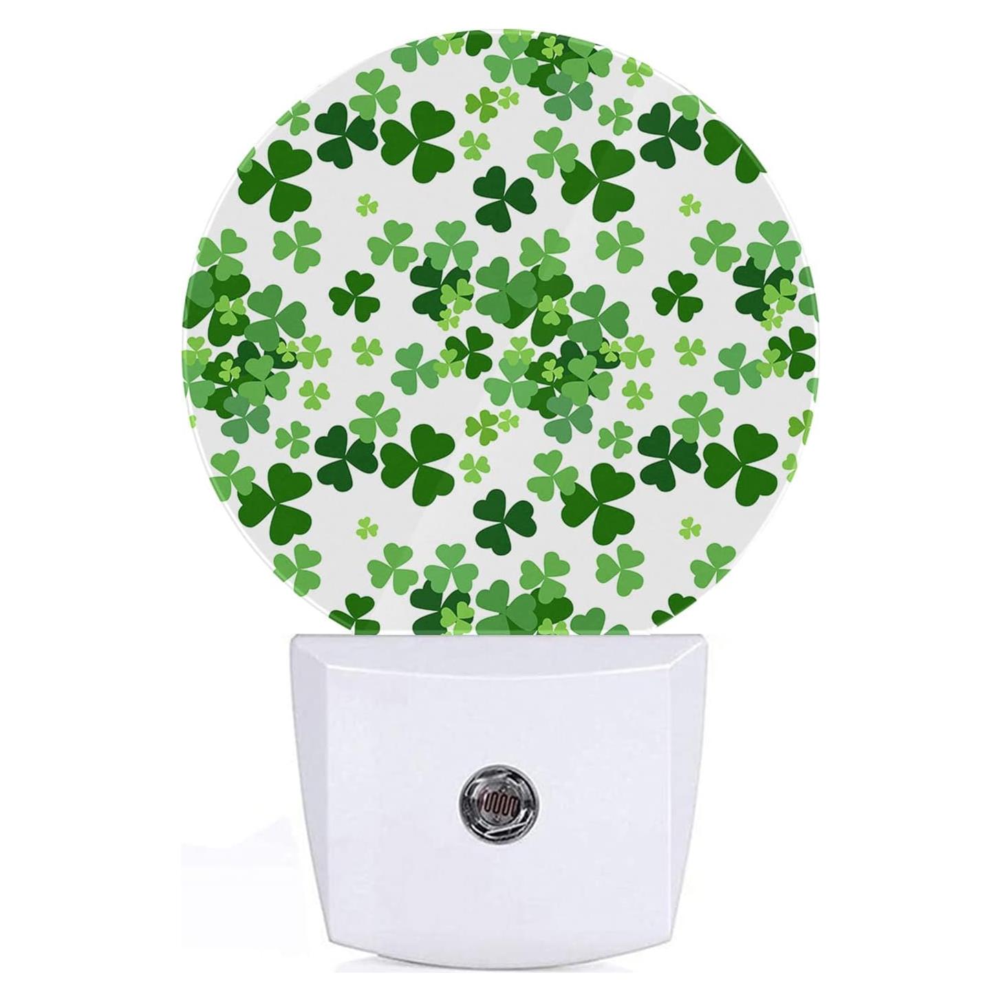 Luz Nocturna LED Axayaz Hoja de Trébol Verde con Sensor