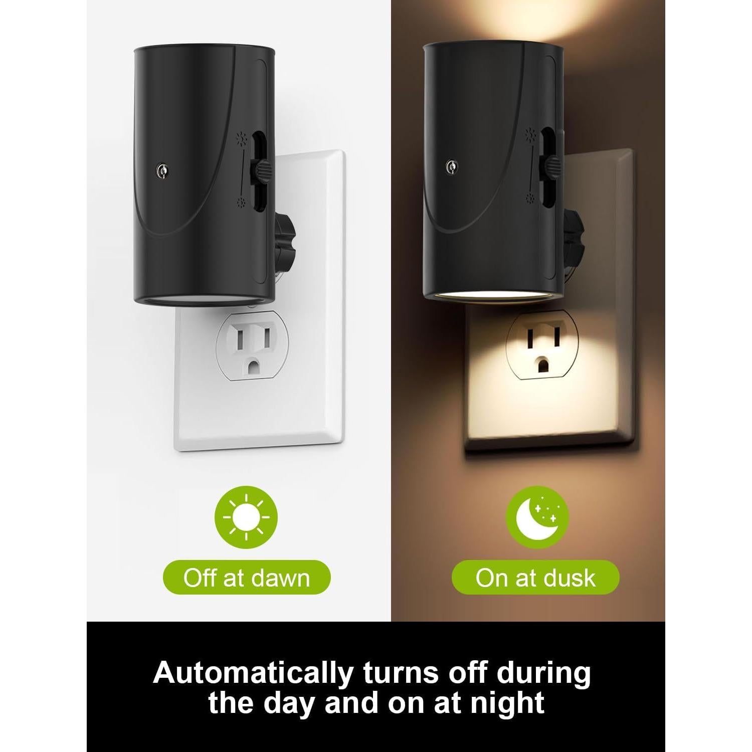 Luz Nocturna LED Niocomio Enchufable 2 Piezas 3000K Ajustable