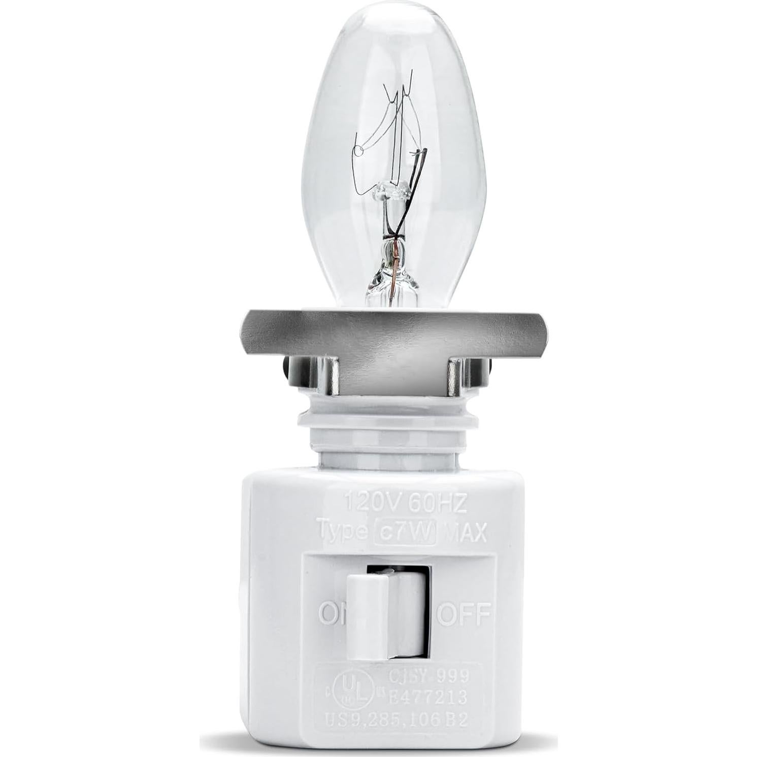 Enchufe de Luz Nocturna QCWORLDWIDE con 2 Bombillas C7 7W