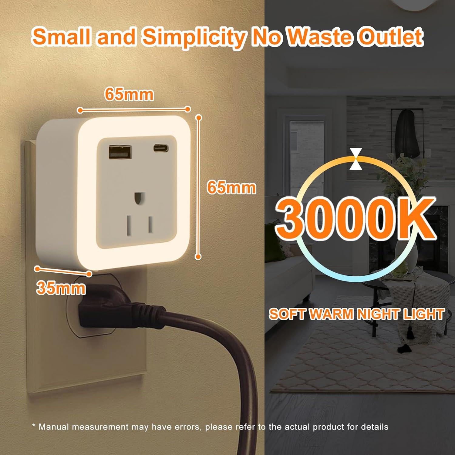 Luz Nocturna Enchufable JackonLux ECL02-2PK 3000K LED