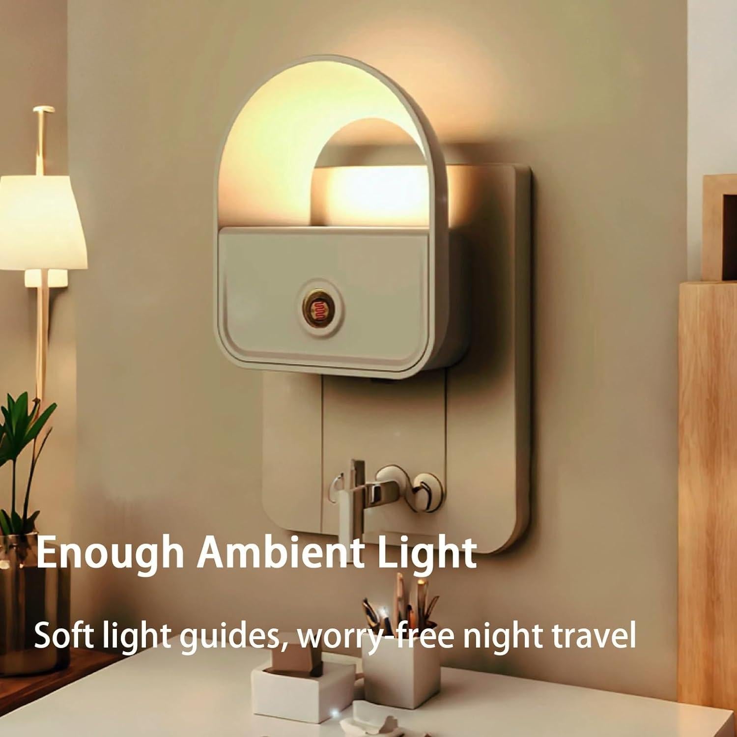 Paquete de 6 luces nocturnas LED YRWXZYO con sensor automático