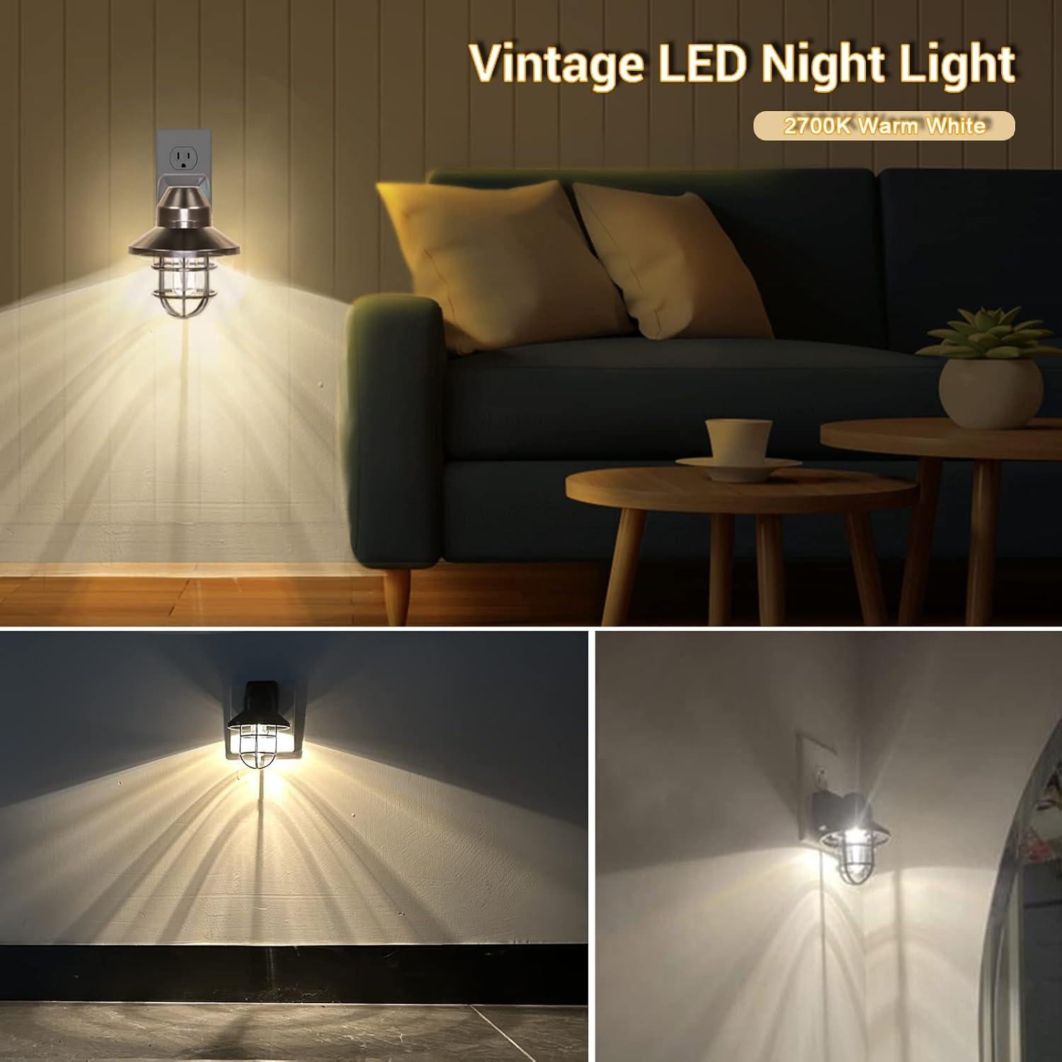 Luz Nocturna Enchufable Novelux 2700K Dusk a Dawn - Paquete de 2