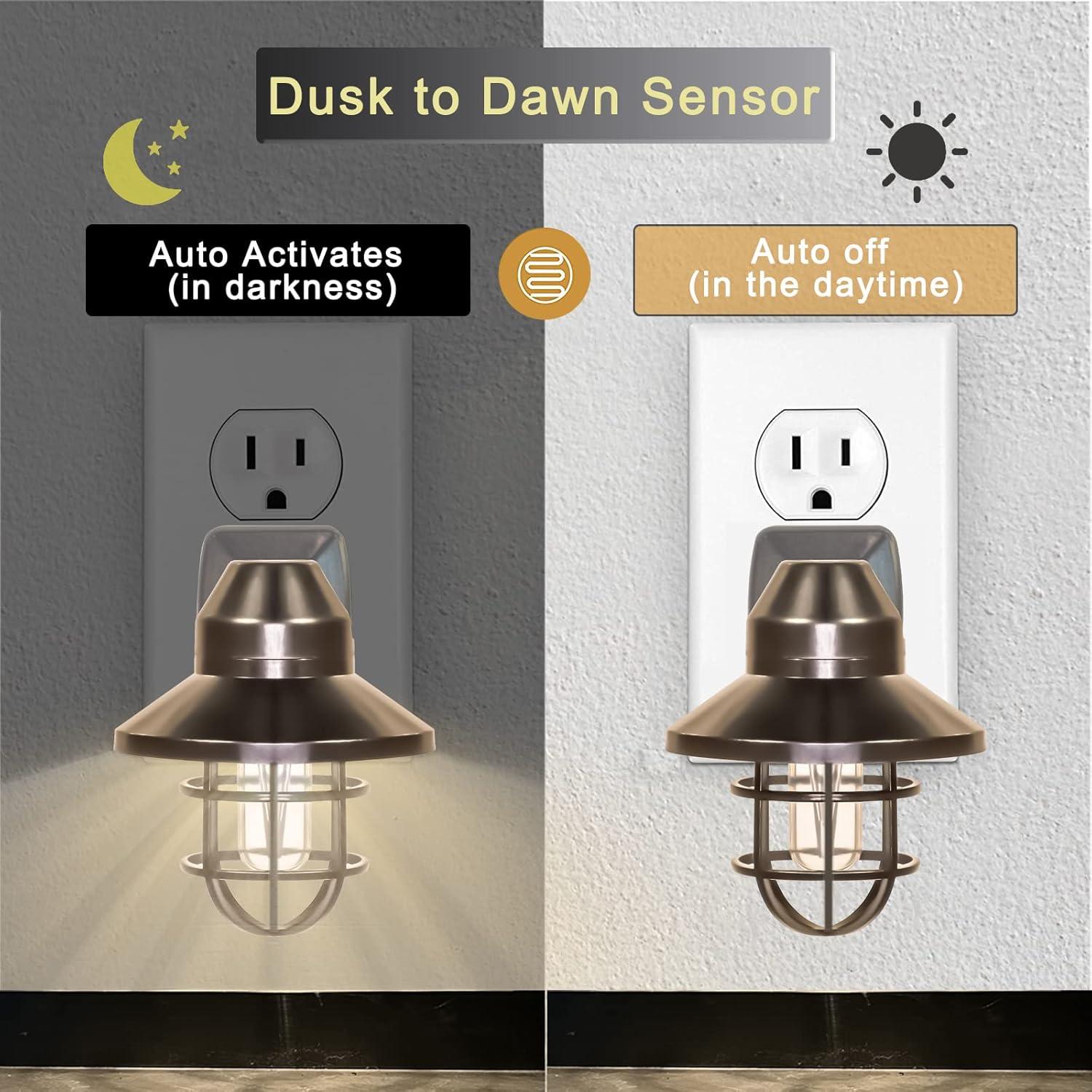 Luz Nocturna Enchufable Novelux 2700K Dusk a Dawn - Paquete de 2